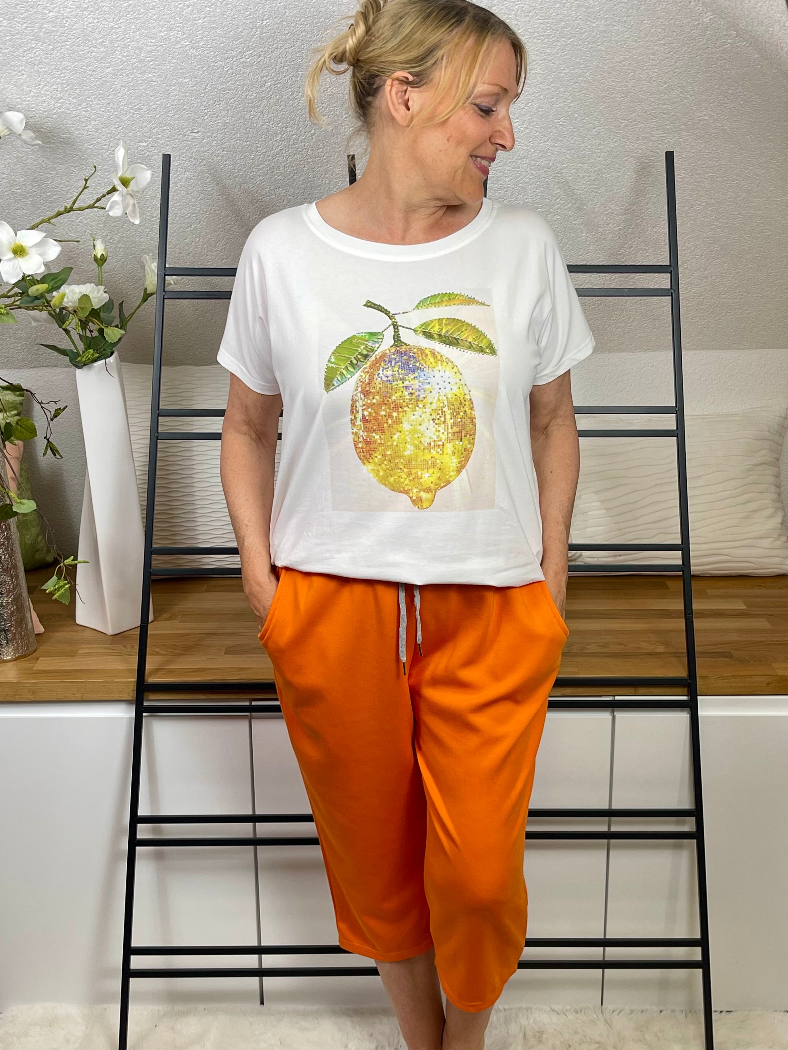 Damen 3/4 Jogpant „Fluffi“ Einheitsgrösse Gr. 42 - 48 in 10 Farben