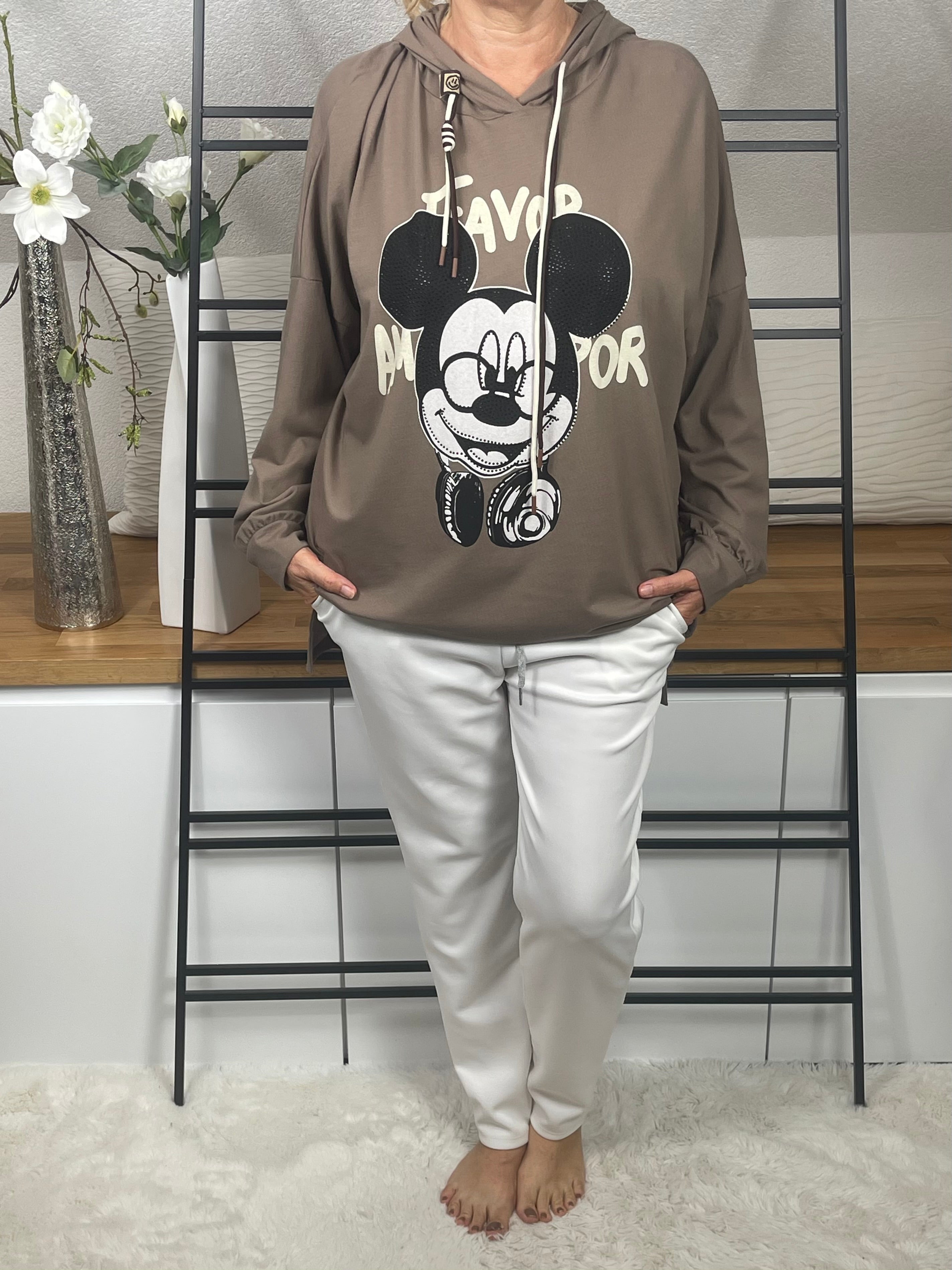 Damen - Hoodie „Mickey“ Einheitsgrösse Gr. 40 - 48 in 3 Farben