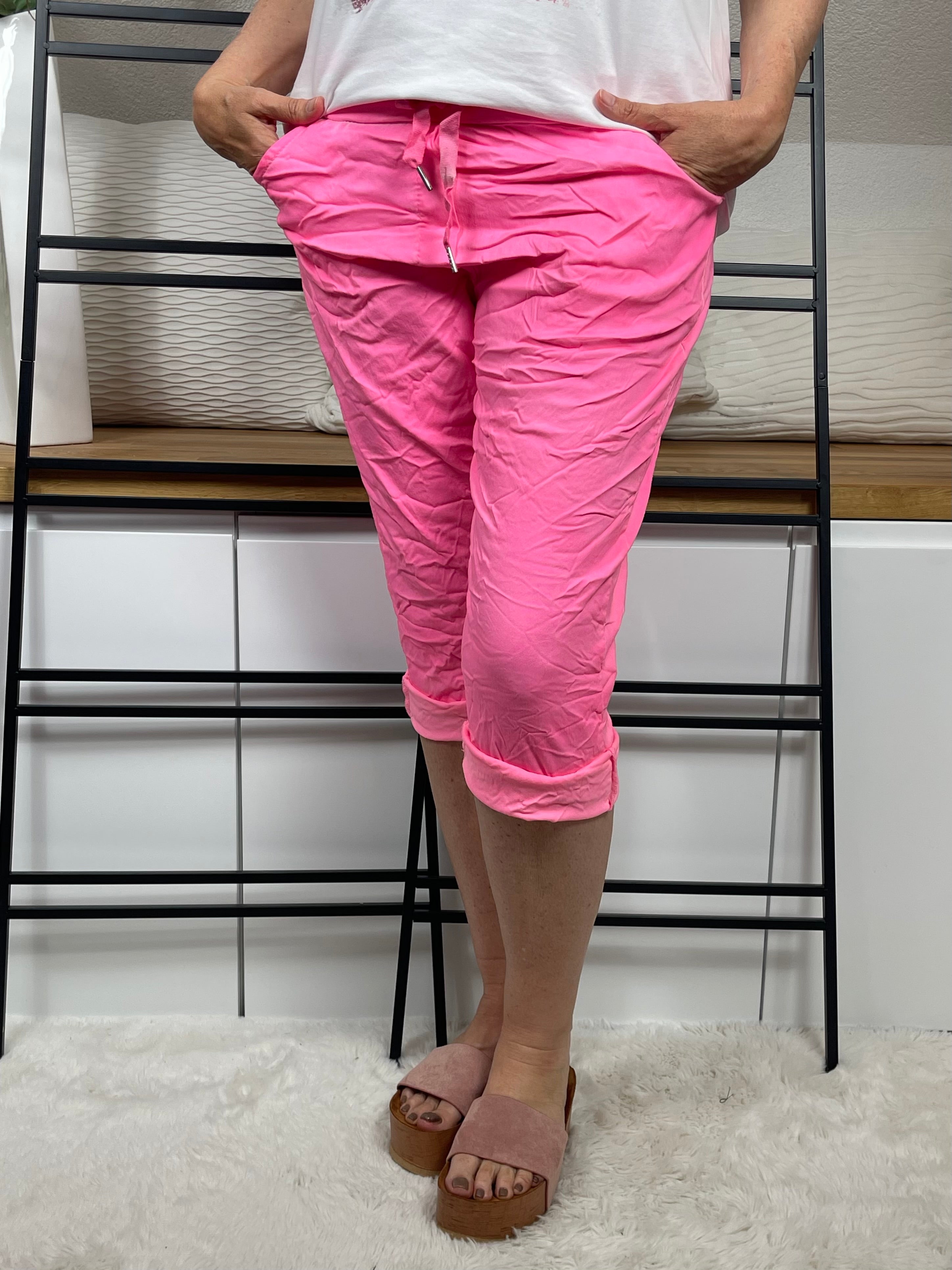 !!!!KEINE RETOURE MÖGLICH!!!! Damen 3/4 Jogpant „Summer“ Einheitsgrösse Gr. 42 - 48+in 6 Farben