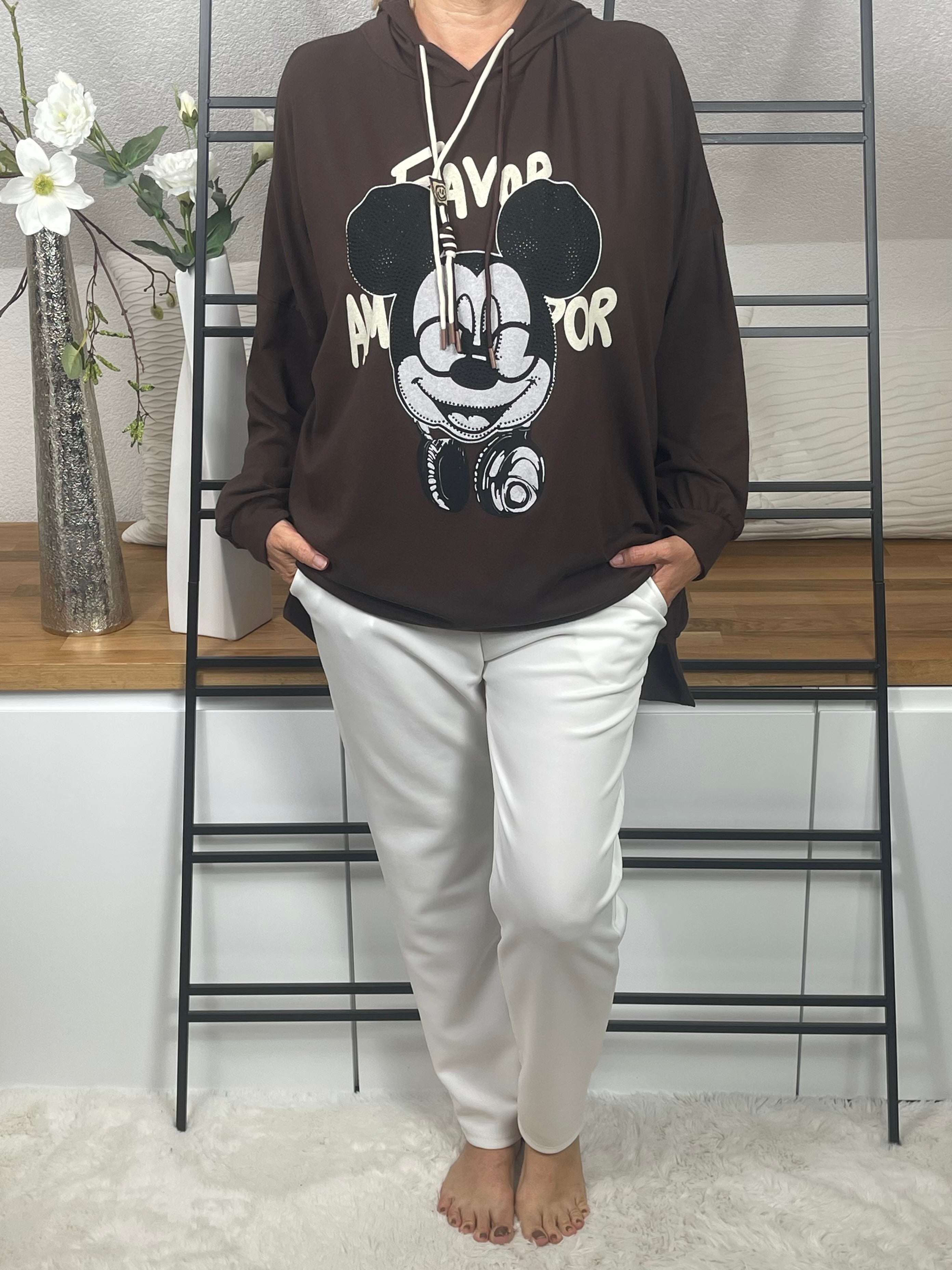 Damen - Hoodie „Mickey“ Einheitsgrösse Gr. 40 - 48 in 3 Farben