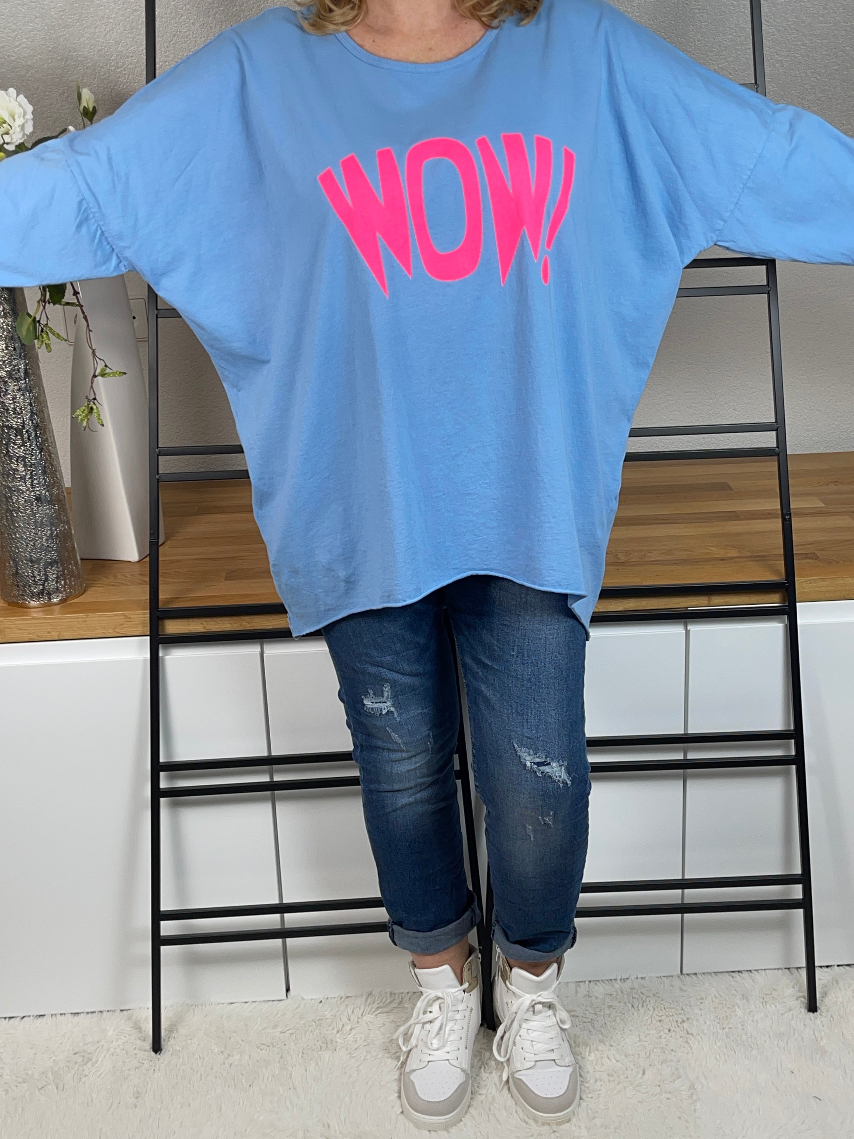 !!!!KEINE RETOURE MÖGLICH!!!! 
Maxi - Shirt „WOW“ Einheitsgrösse Gr. 38 - 48