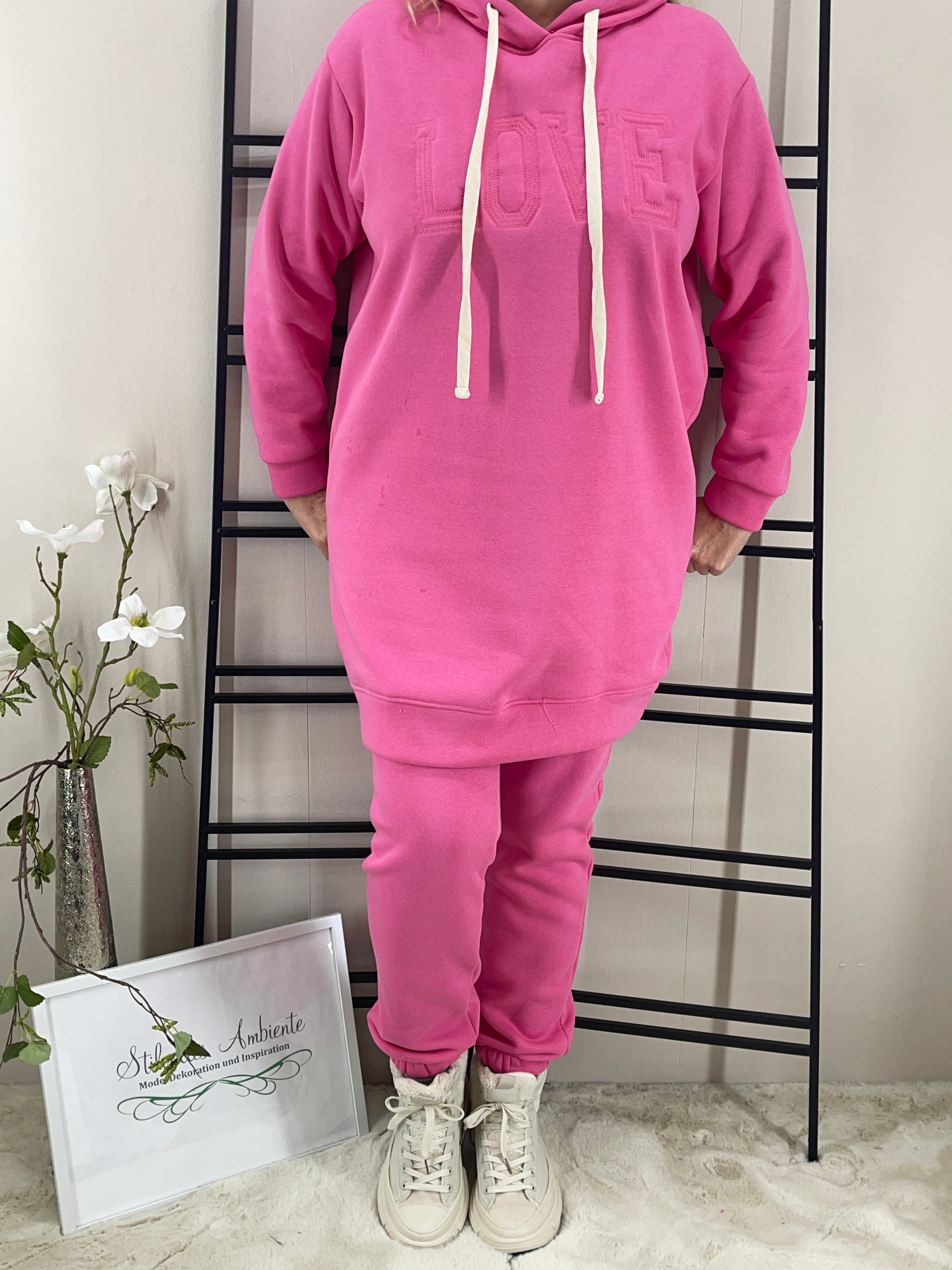 !!!!Keine RETOURE MÖGLICH!!! Hoodie - Kleid „Love“ Einheitsgrösse Gr. 36 - 42