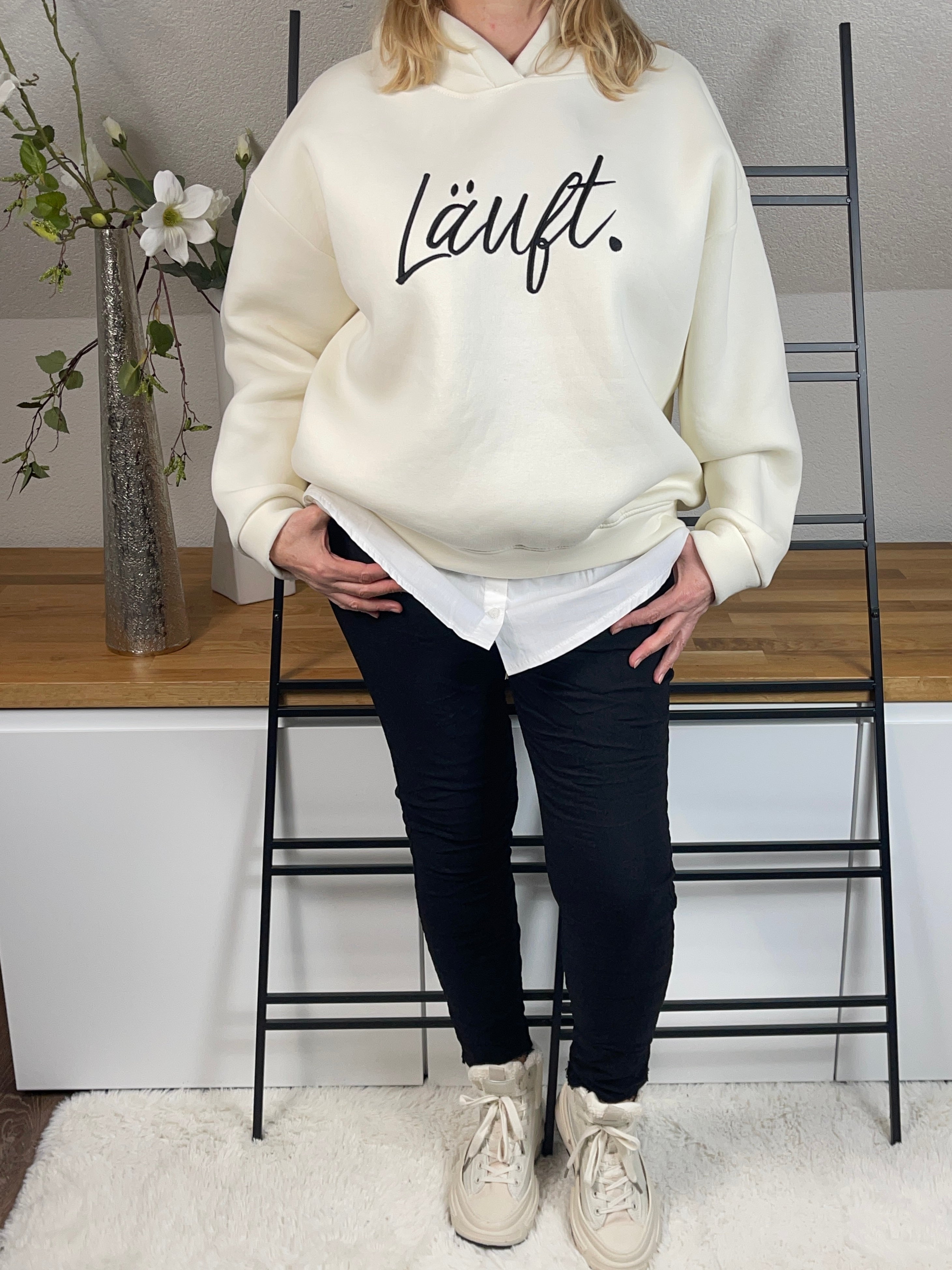 !!!!Keine RETOURE MÖGLICH!!! Hoodie „Läuft“ Einheitsgrösse Gr. 36 - 44