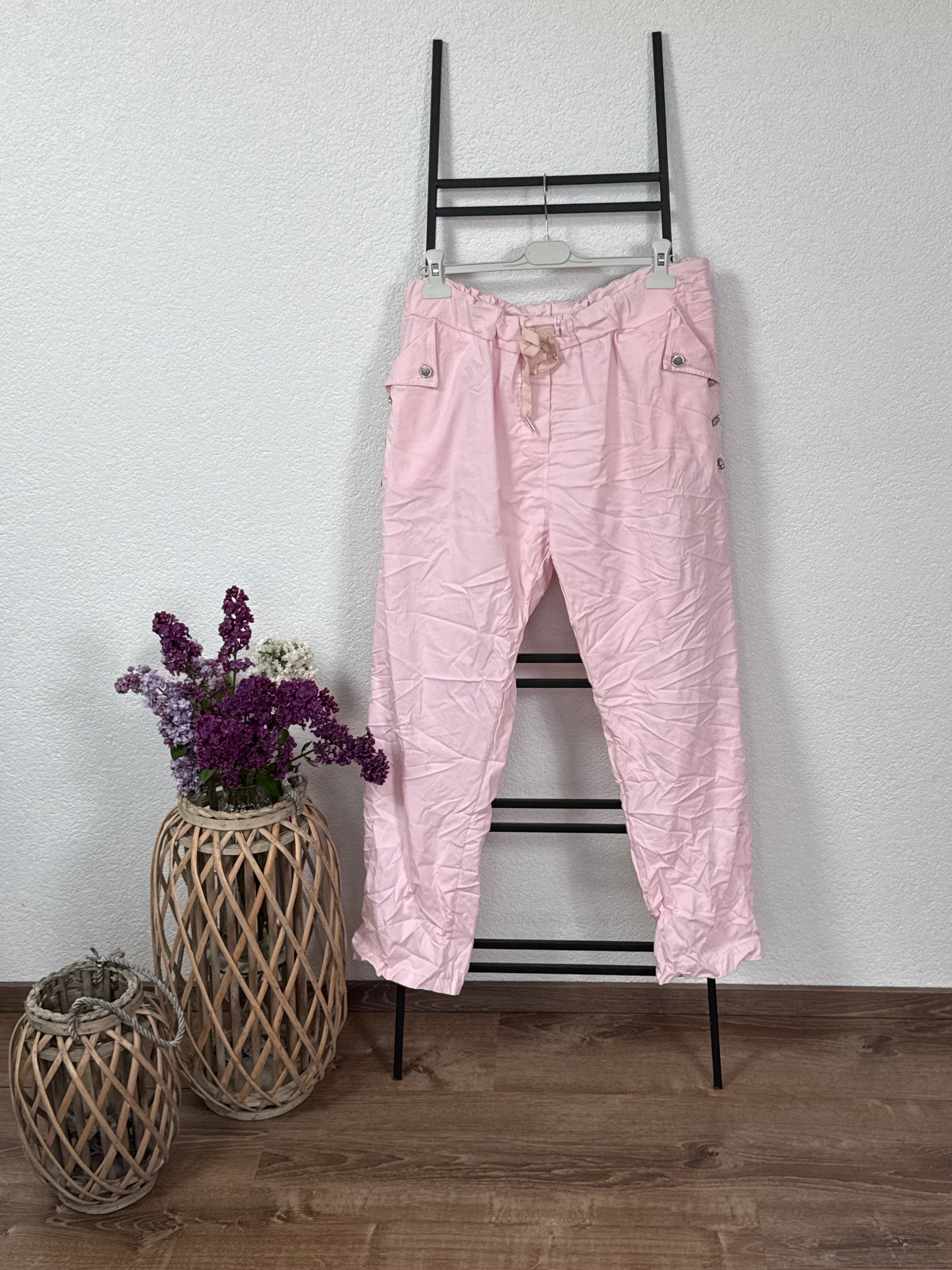 Jogpant mit edler Knopfleiste in 5 Farben