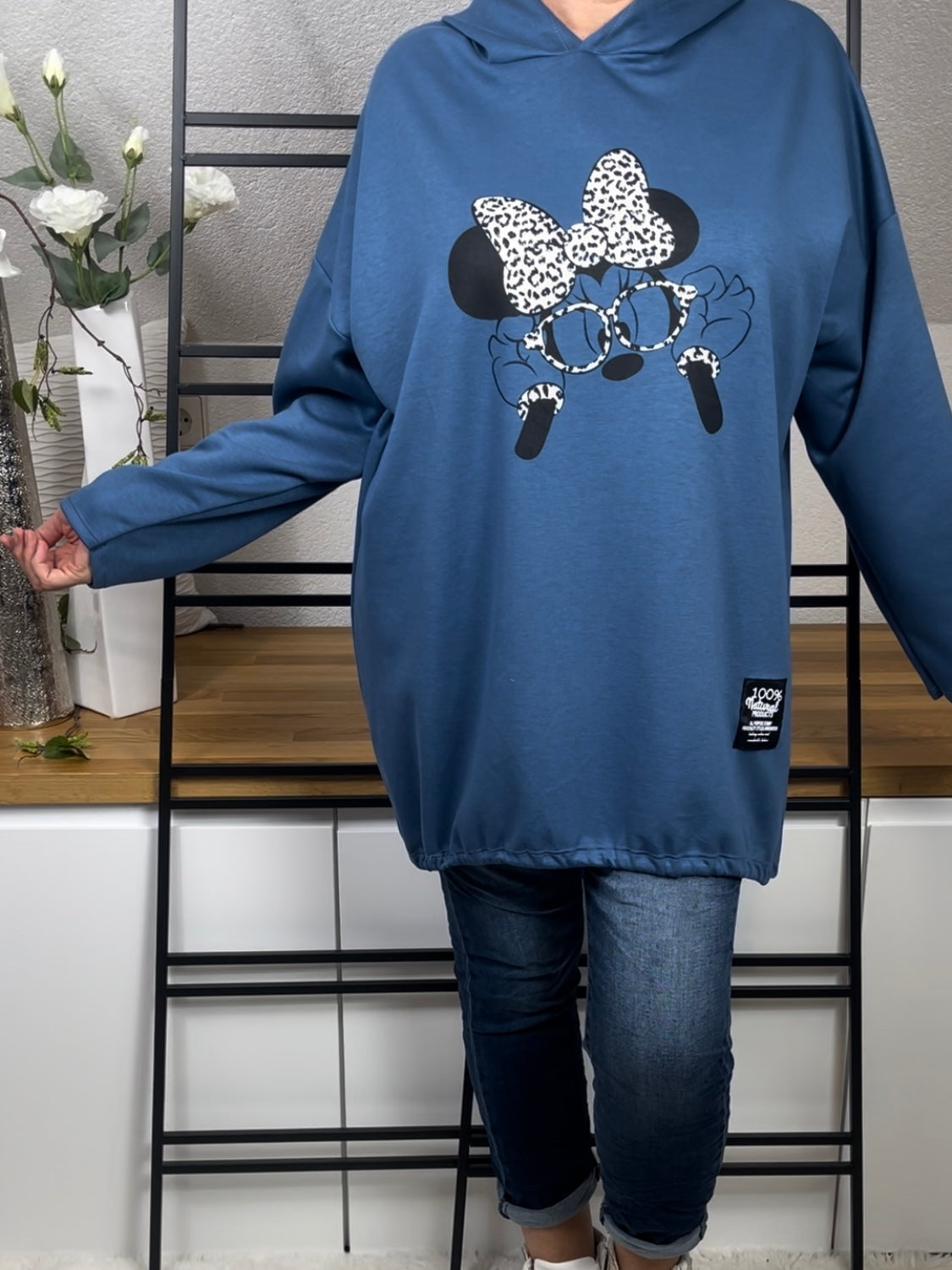 Damen - Fluffi - Hoodie „Minney“ Einheitsgrösse Gr. 40 - 48 in 5 Farben