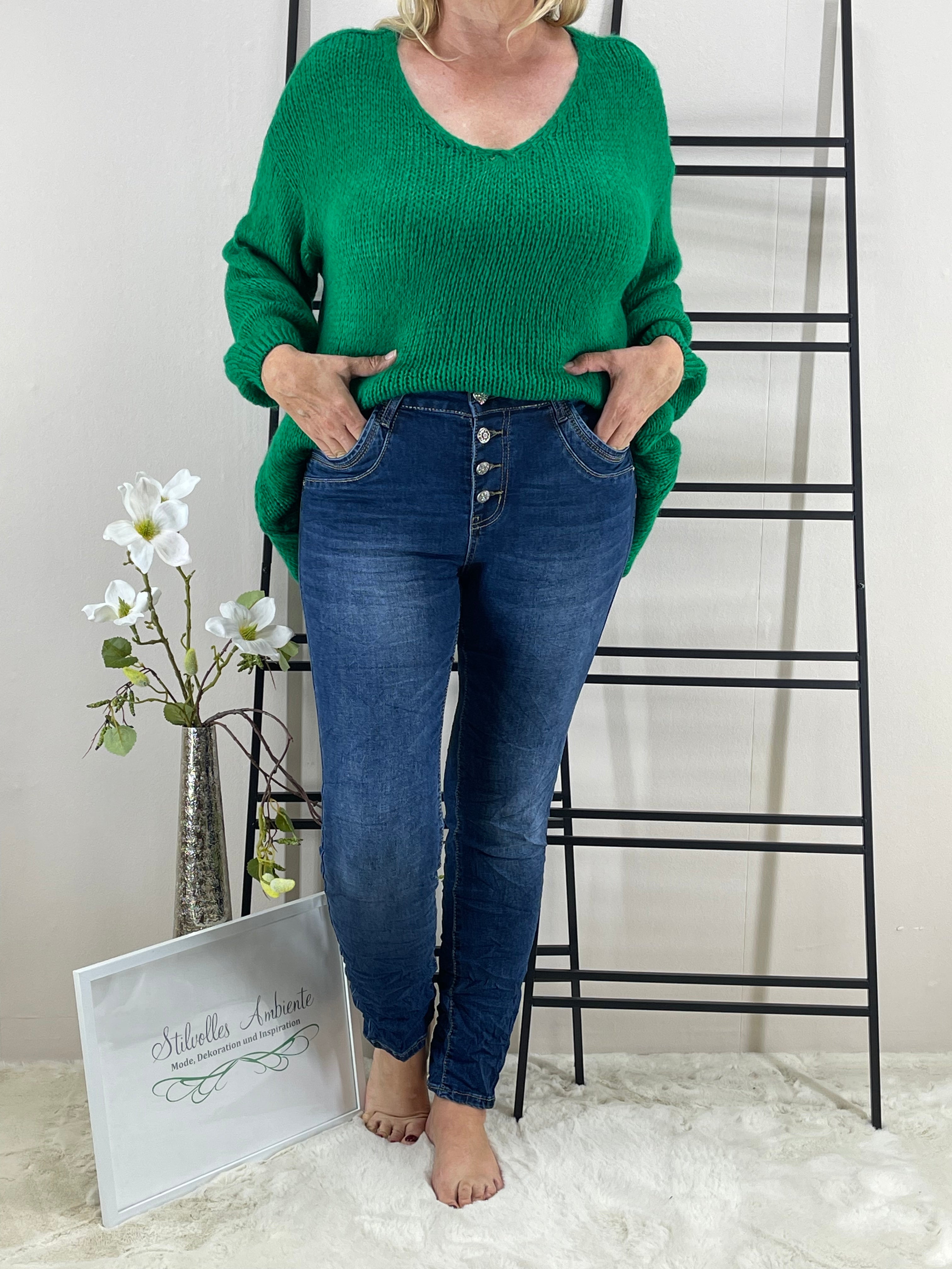 !!!!KEINE RETOURE MÖGLICH!!!! 
Jeans „Alina“ mit  „Herz“ Gr. 38 - 48