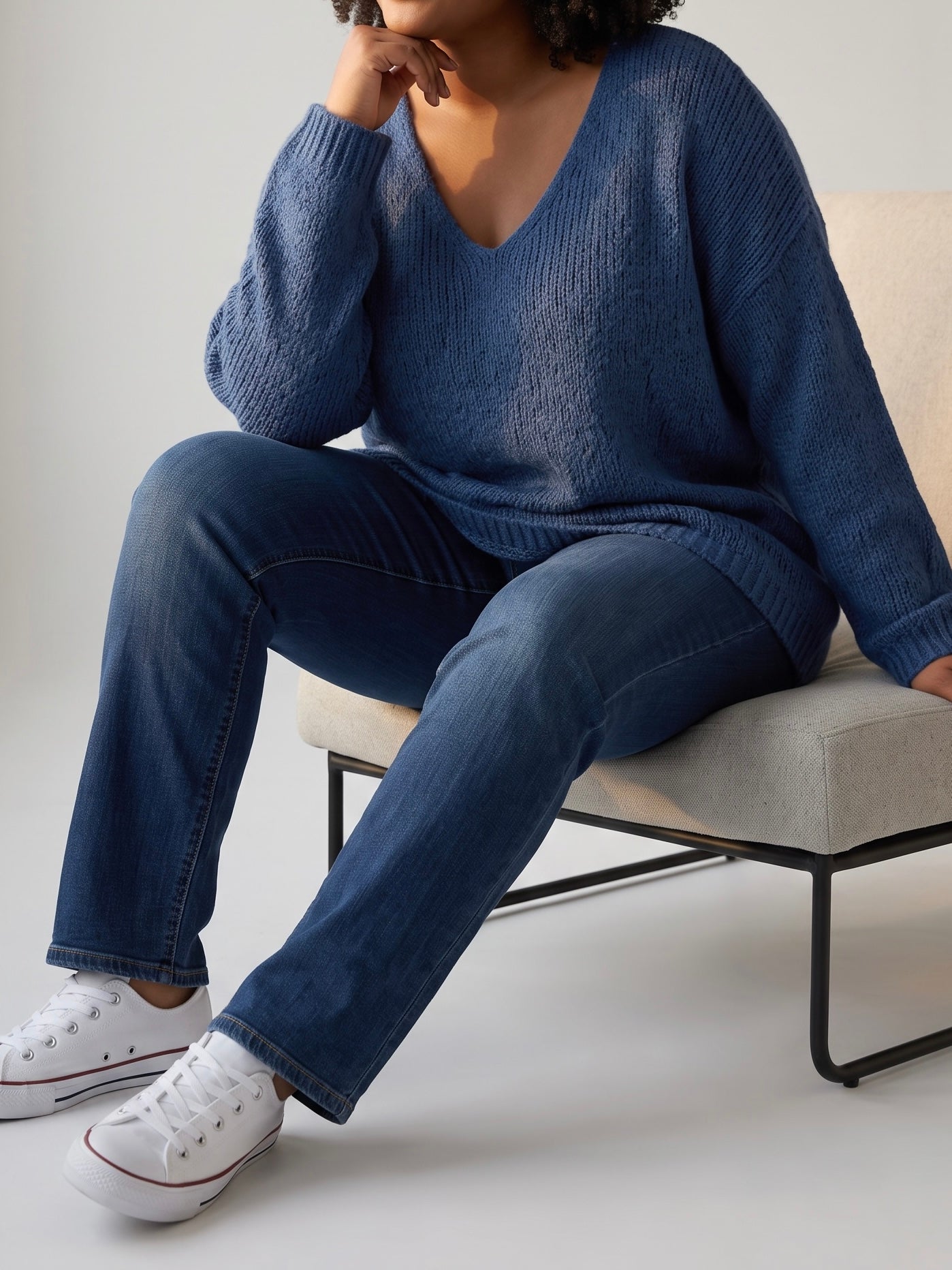 V - Feinstrick - Pullover in 3 Farben