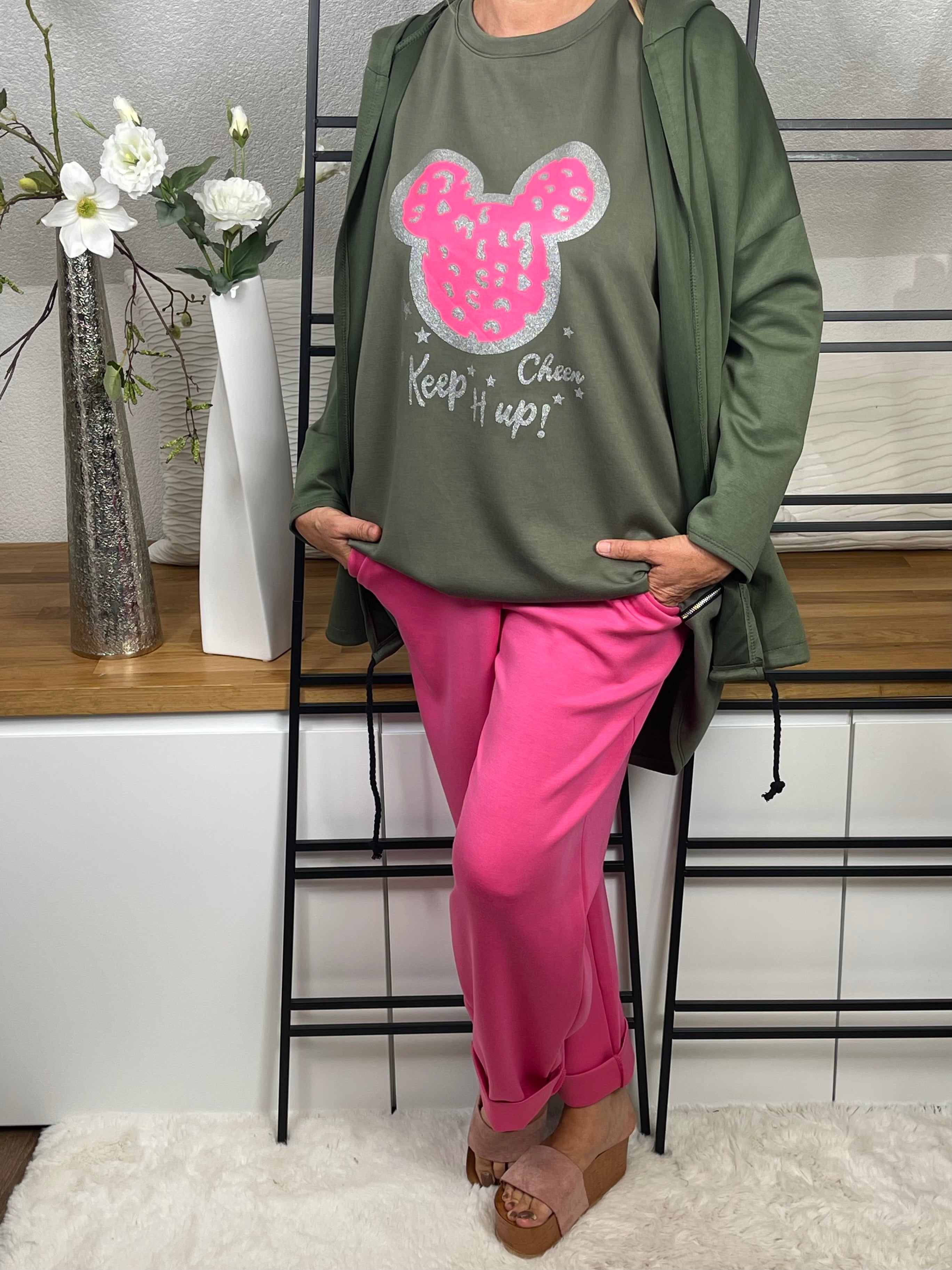 Damen Jogpant „Fluffi“ Einheitsgrösse Gr. 42 - 50 in 4 Farben