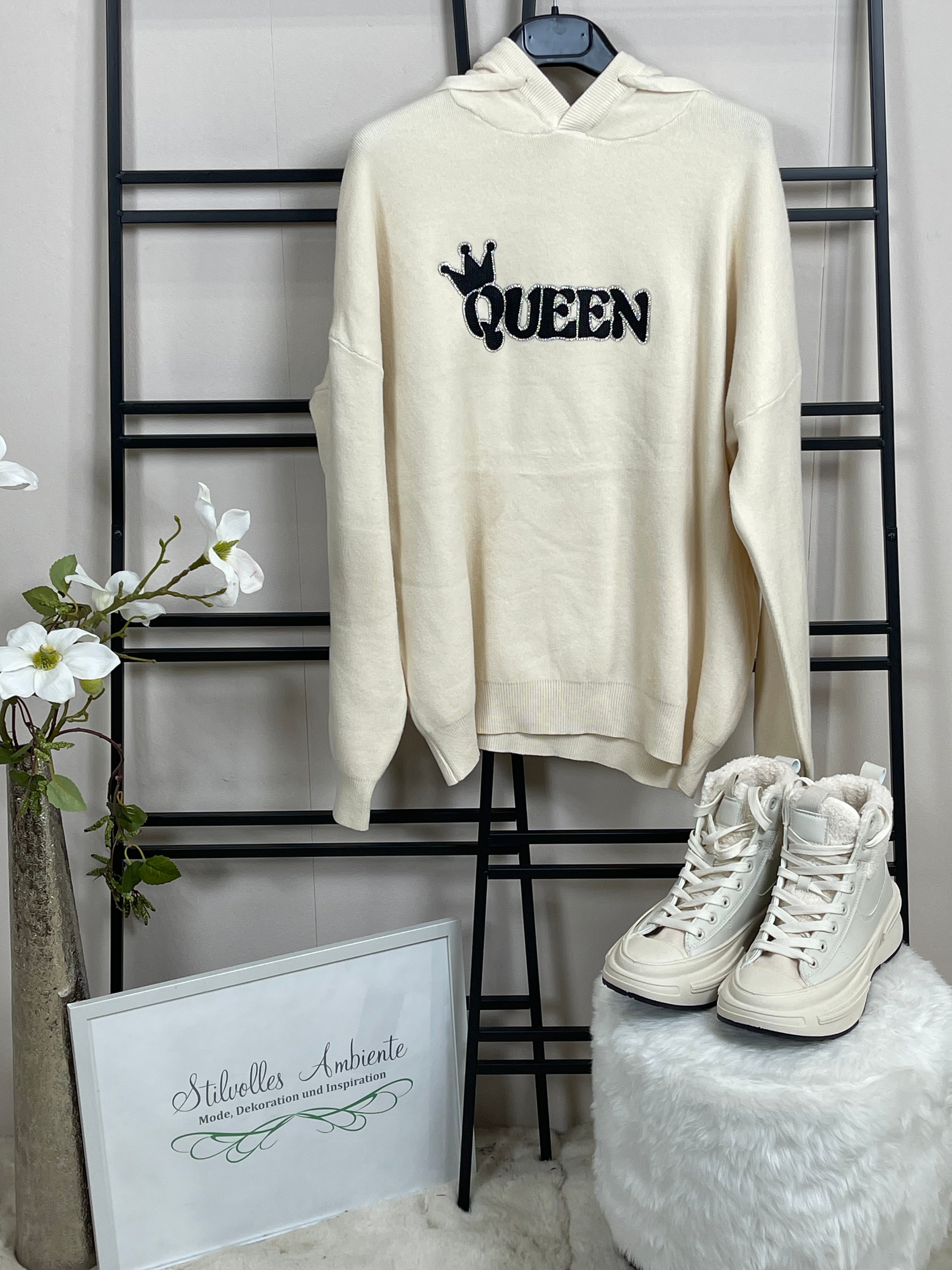 !!!!KEINE RETOURE MÖGLICH!!!! 
Hoodie  „Queen“ Einheitsgröße Gr. 36 - 40