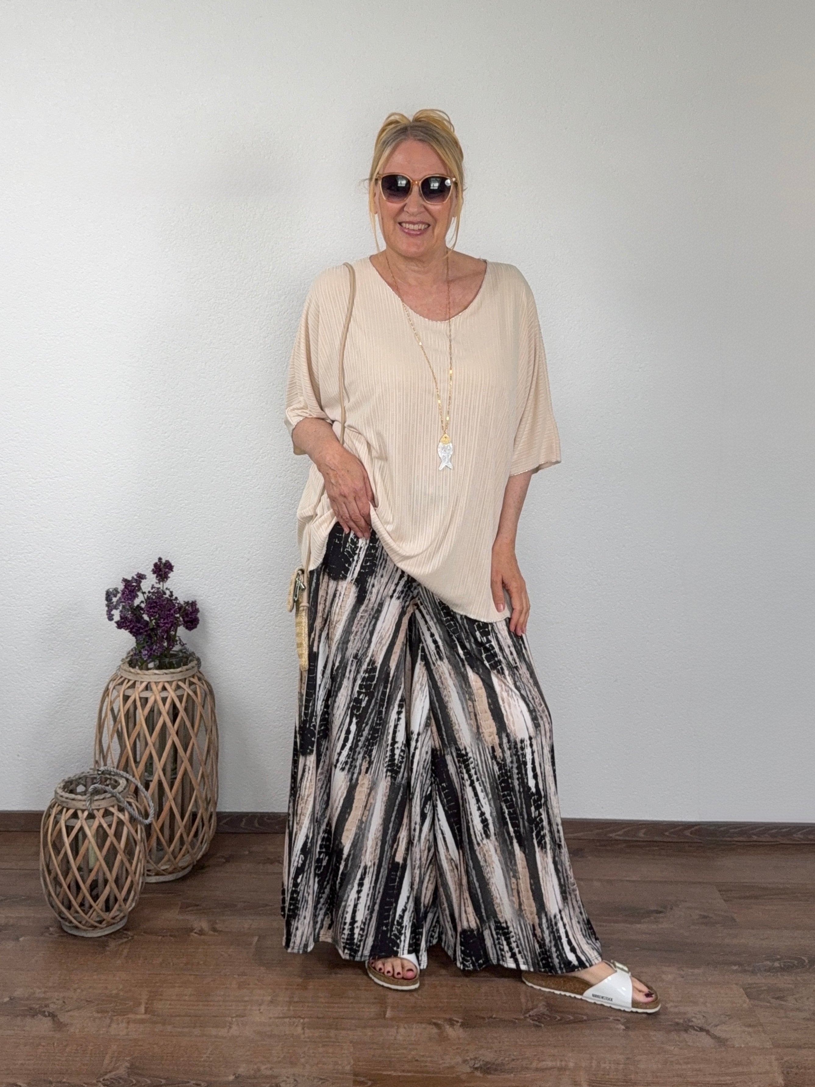 Sommerliche Statement - Hose mit „Wow-Print“ in 5 Varianten