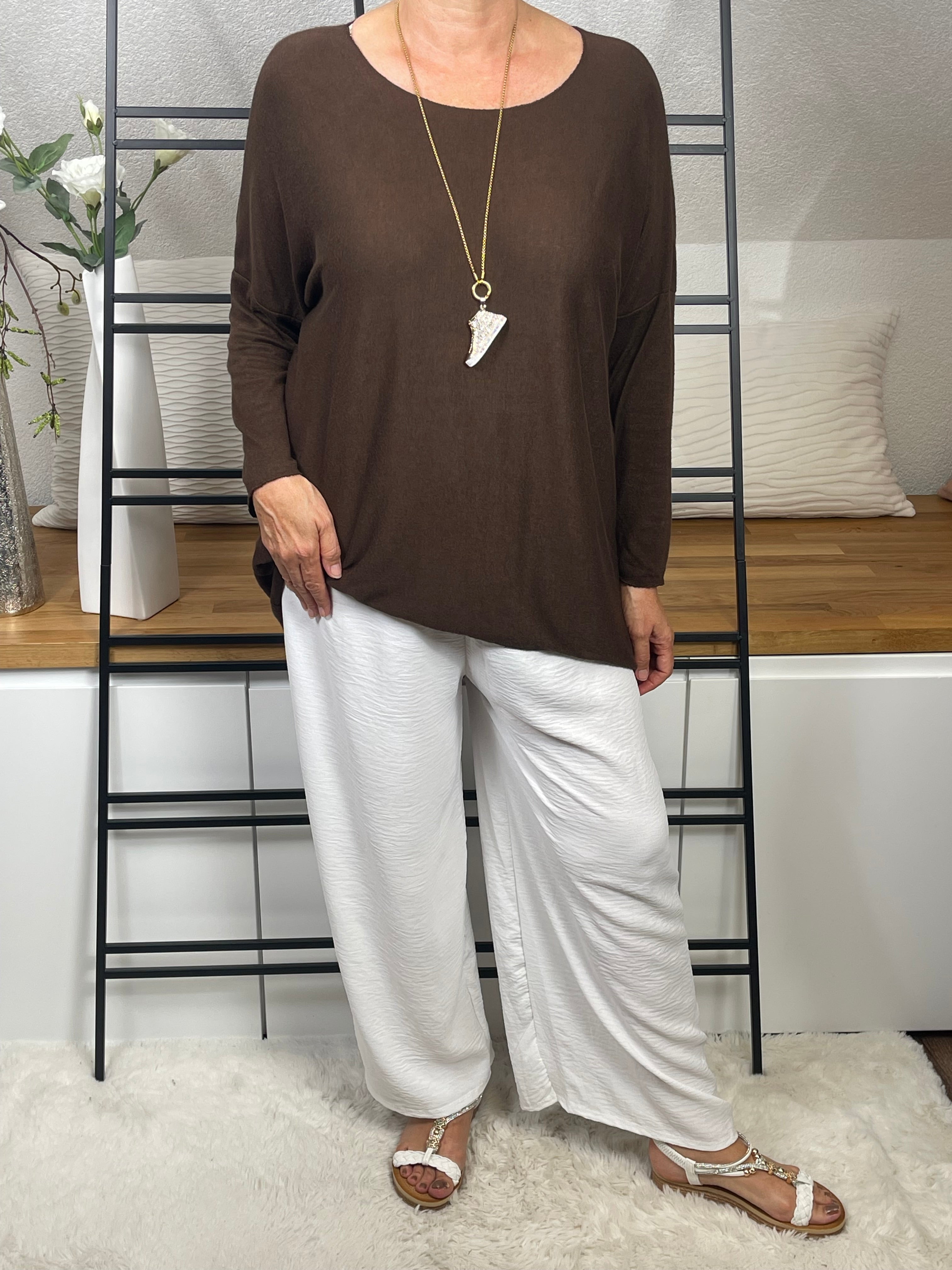 Damen - Feinstrick - Pullover „Knuffi“ Einheitsgrösse Gr. 38 - 44 in 10 Farben