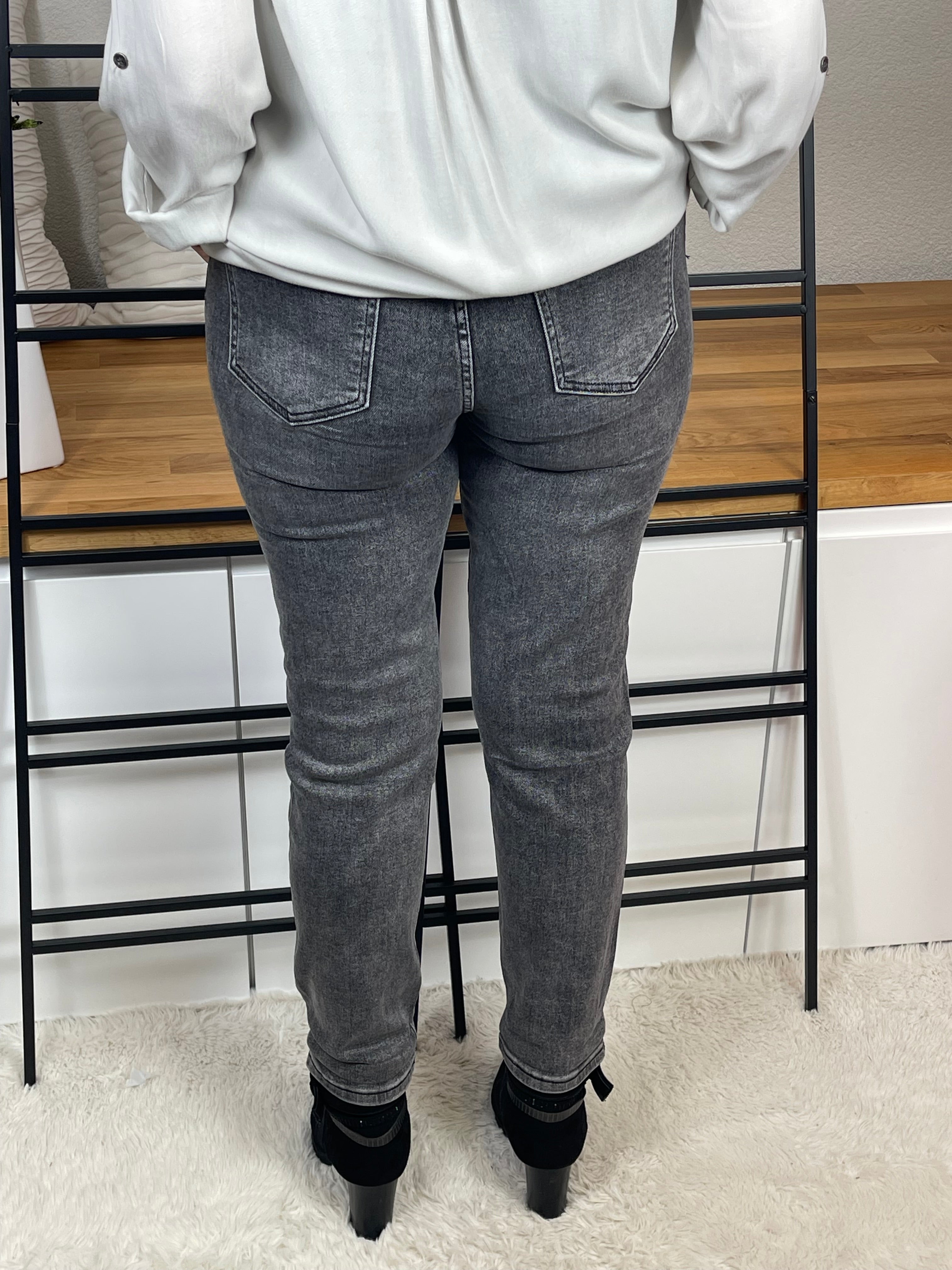 Damen Jeans mit schönem Farbverlauf Gr. 38 - 48 in dunkelgrau