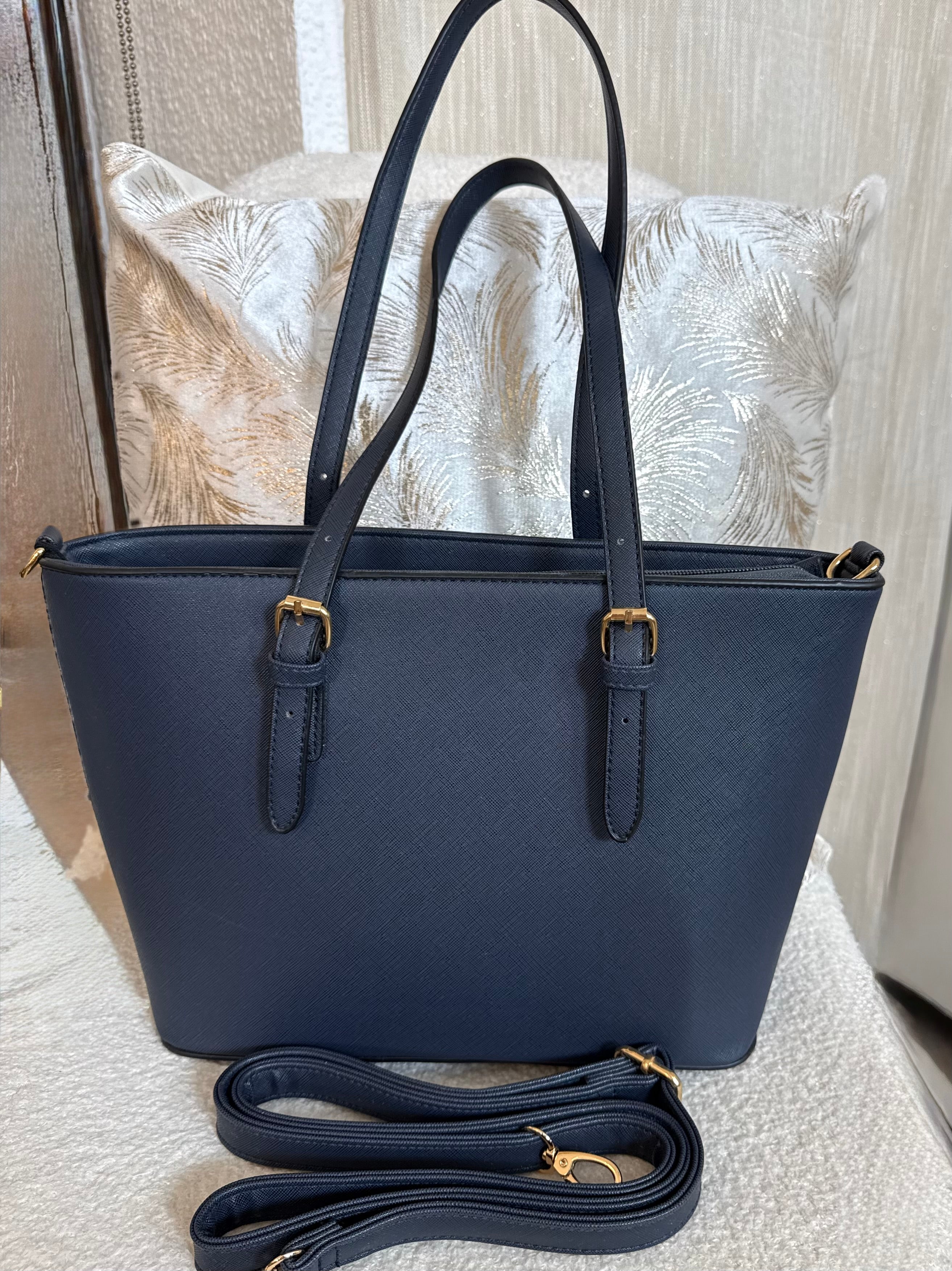 Große Schulter - Tasche in marineblau