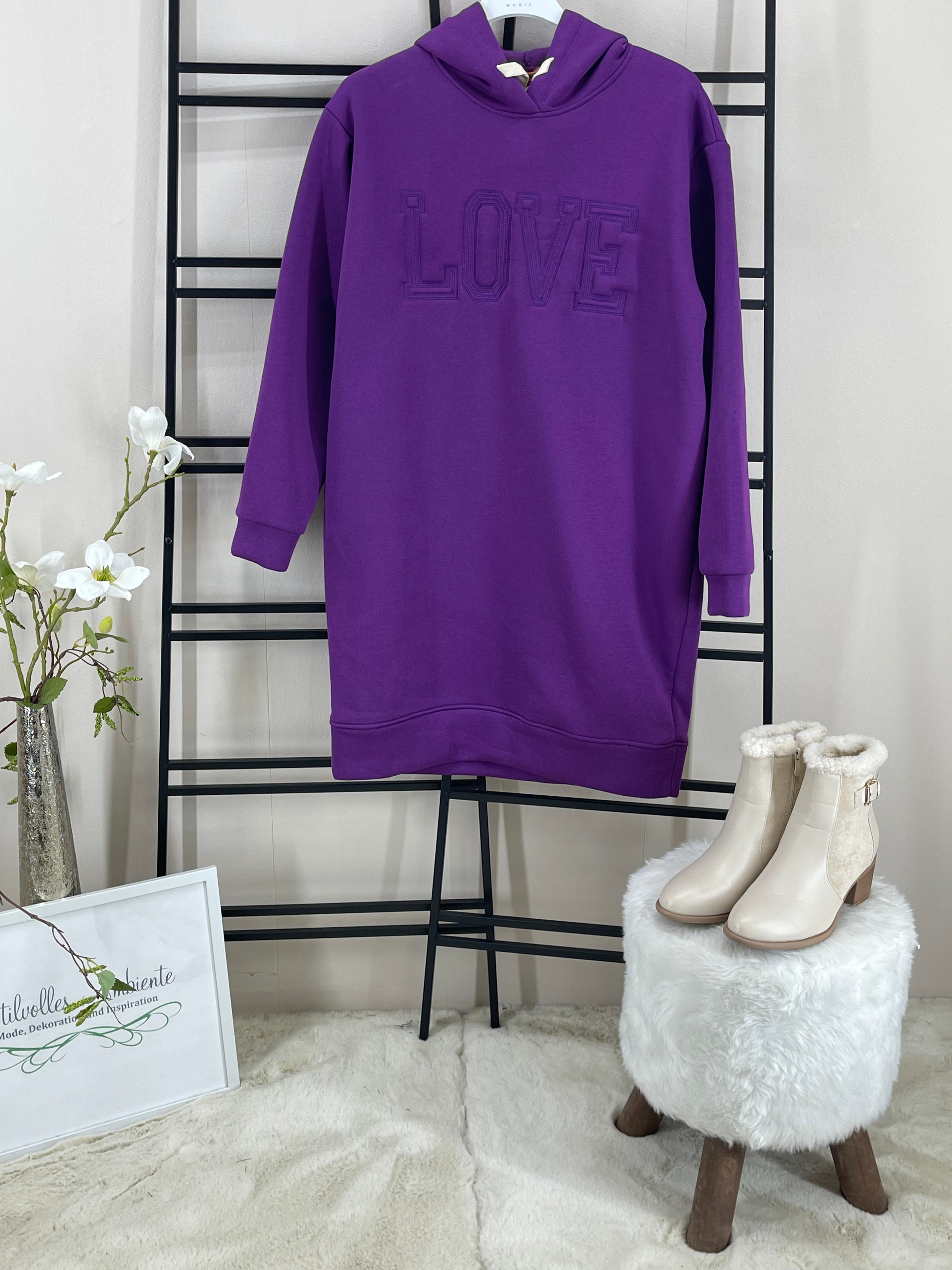 !!!!Keine RETOURE MÖGLICH!!! Hoodie - Kleid „Love“ Einheitsgrösse Gr. 36 - 42