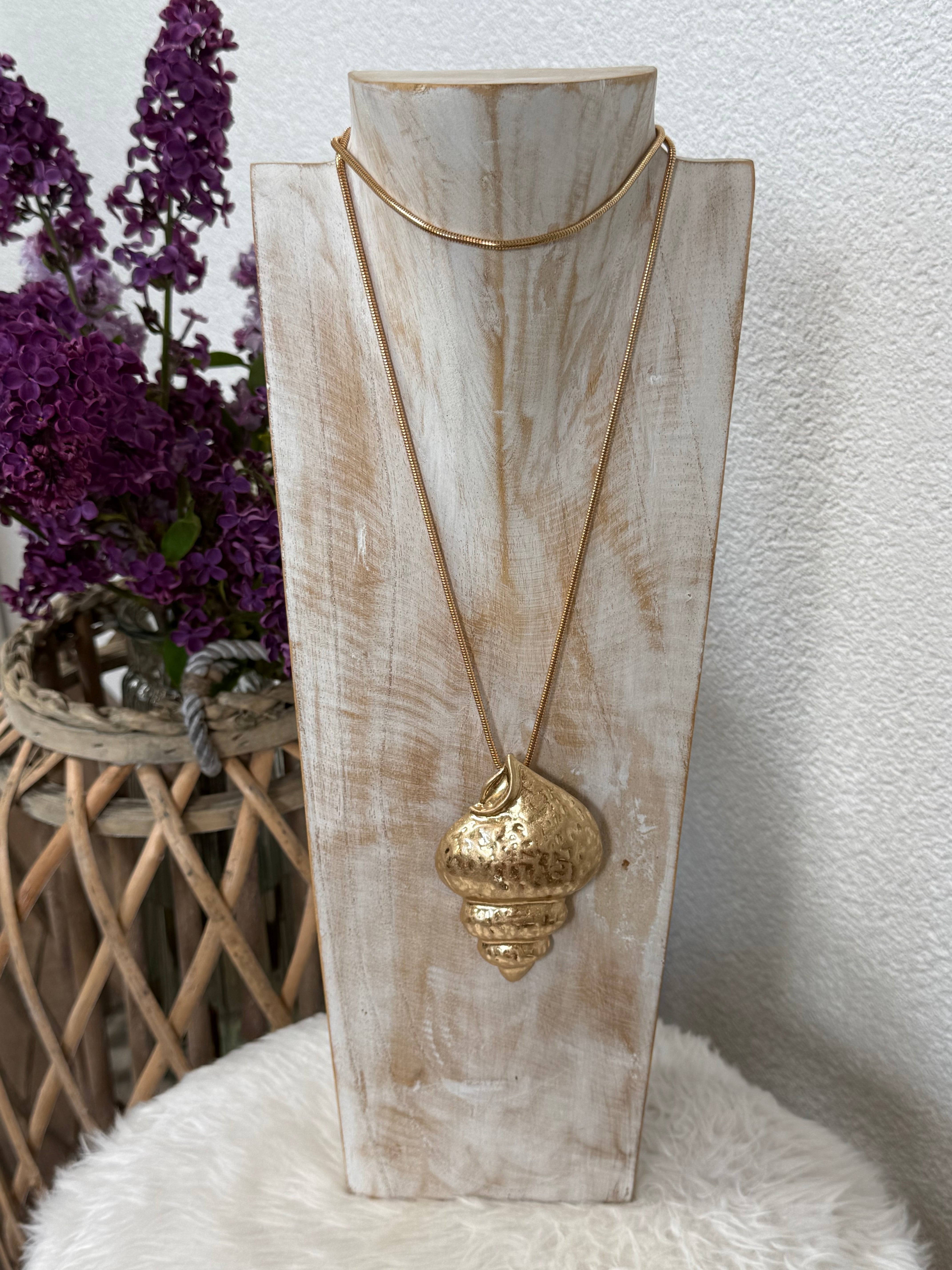 Lange maritime Kette „Muschel“ in 2 Farben