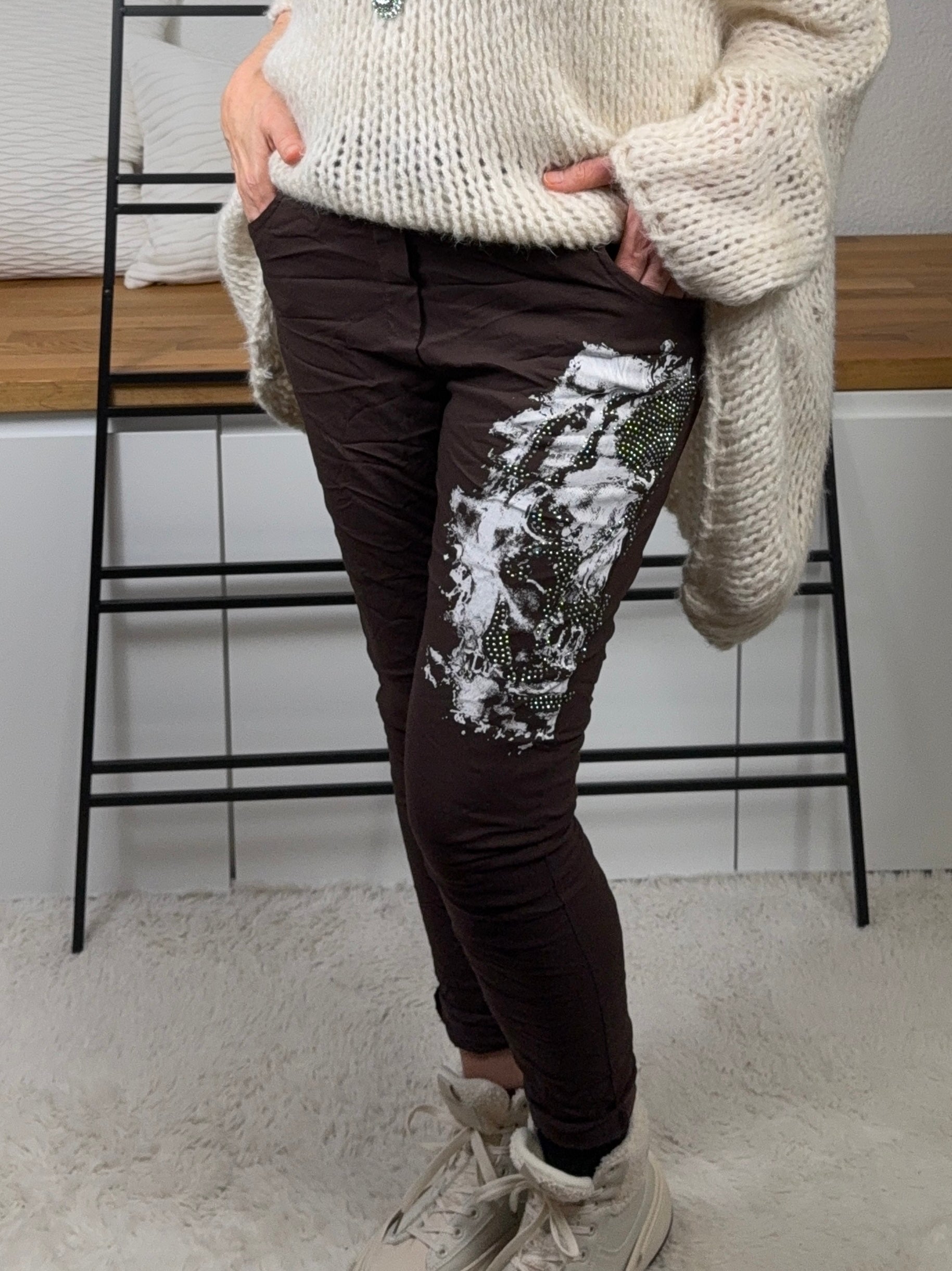 Damen - Jogpant „Skull“ Einheitsgrösse Gr. 38 - 42 in 3 Farben