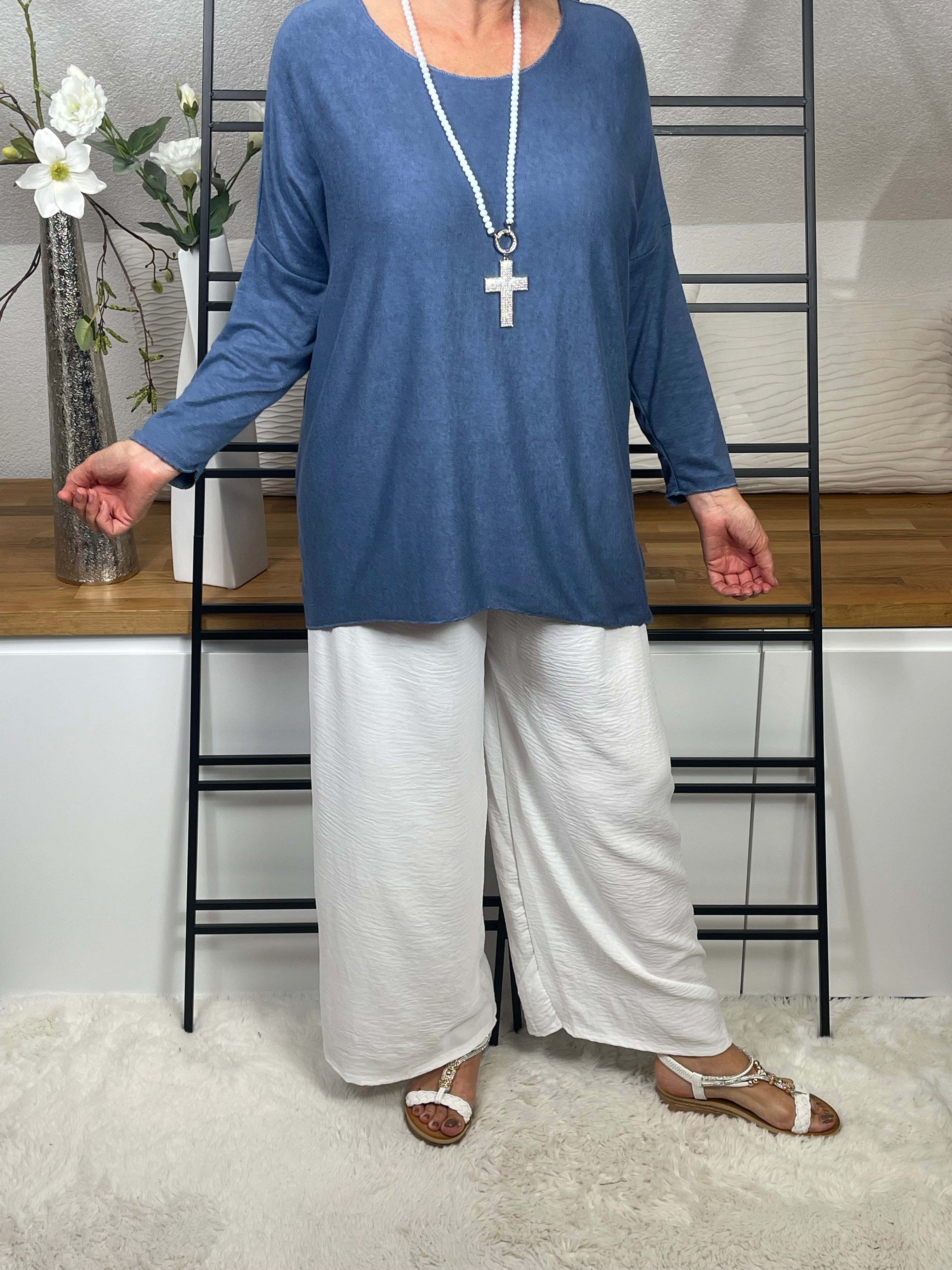 Damen - Feinstrick - Pullover „Knuffi“ Einheitsgrösse Gr. 38 - 44 in 10 Farben