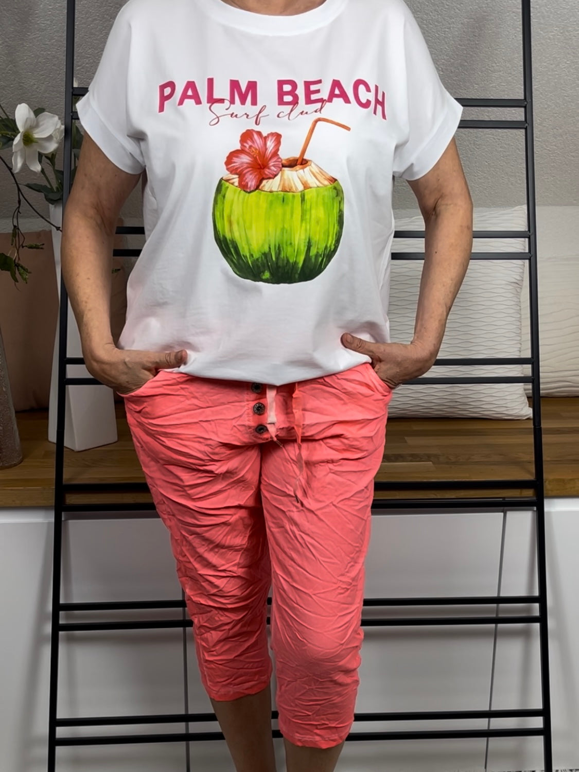 !!!!KEINE RETOURE MÖGLICH!!!! Damen T - Shirt „Aloha Beaches“ Einheitsgrösse Gr. 40 - 44/46