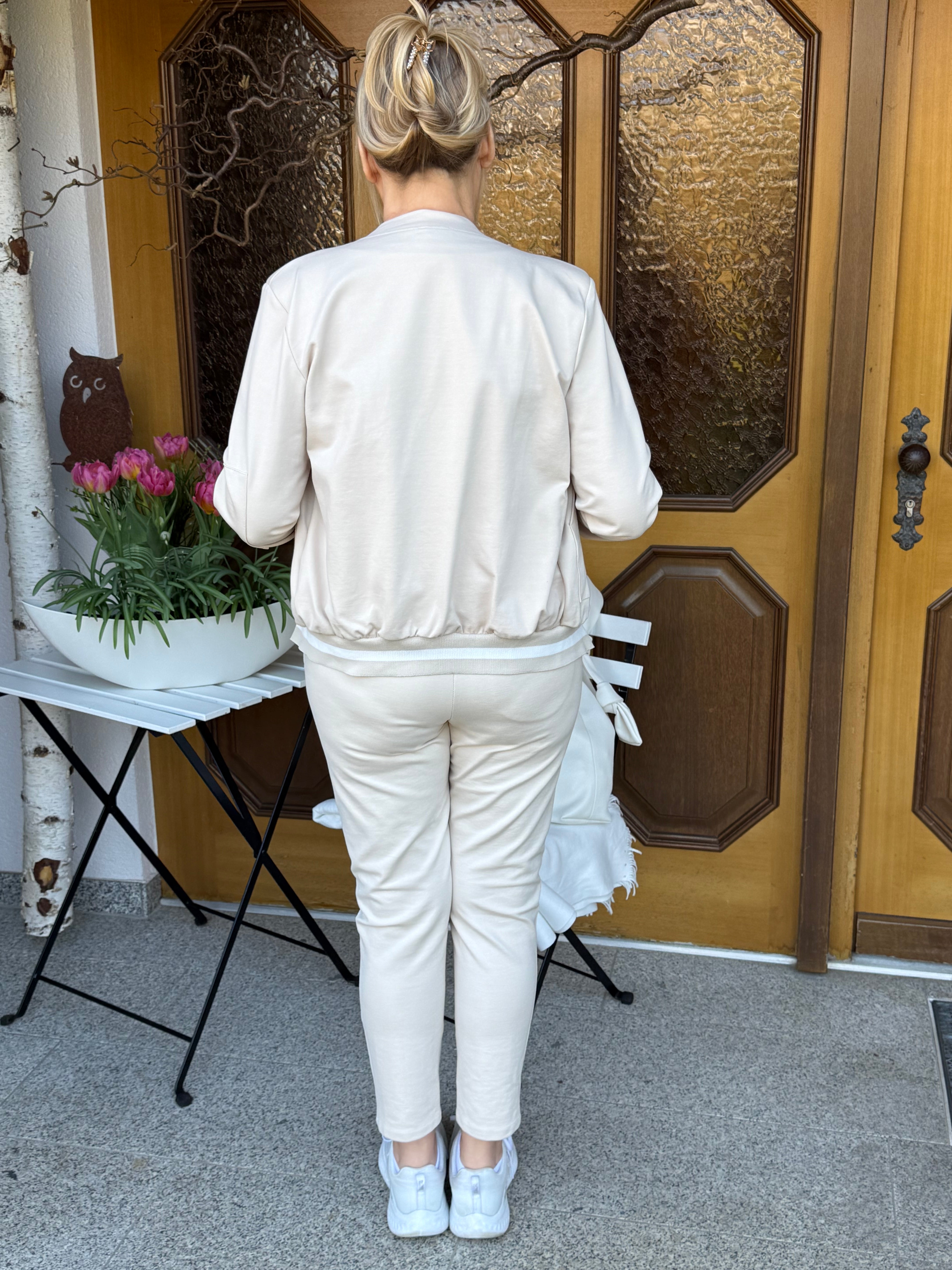 Hochwertiger eleganter Blouson Gr. 36 - 44 in hellbeige