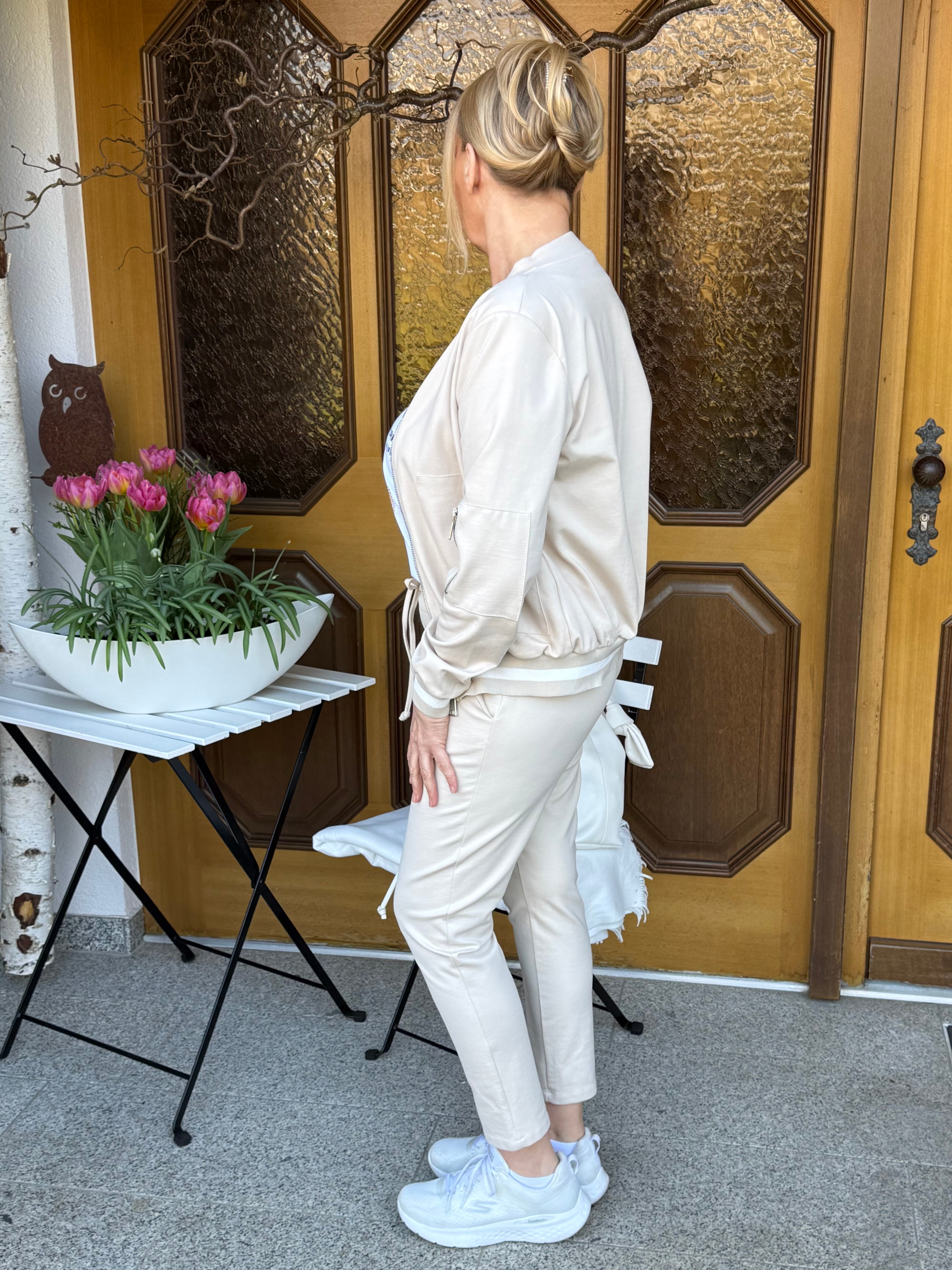 Hochwertiger eleganter Blouson Gr. 36 - 44 in hellbeige