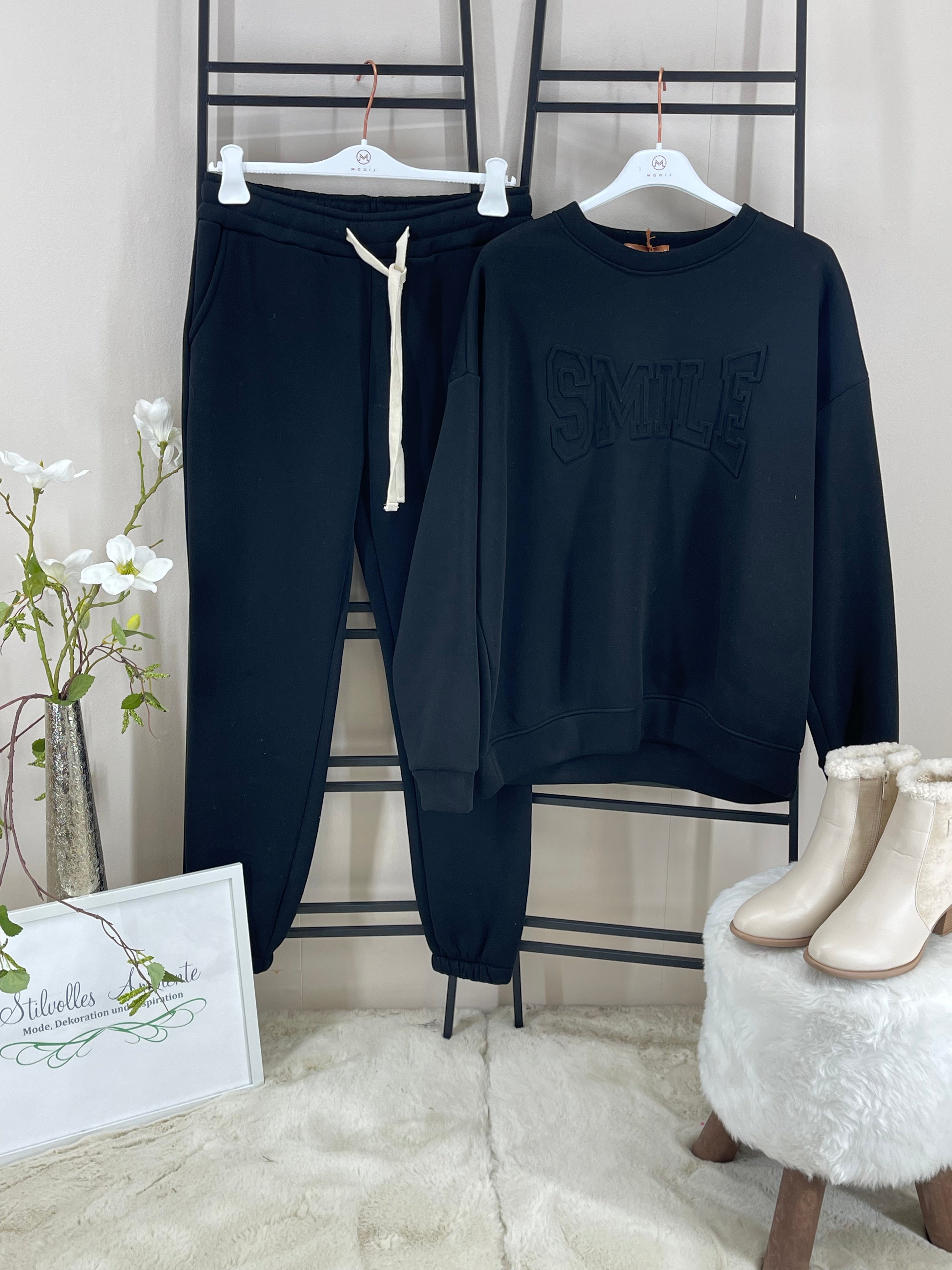 2 tlg. Kombi „Smile“  Einheitsgröße Gr. 36 - 42 in 5 Farben