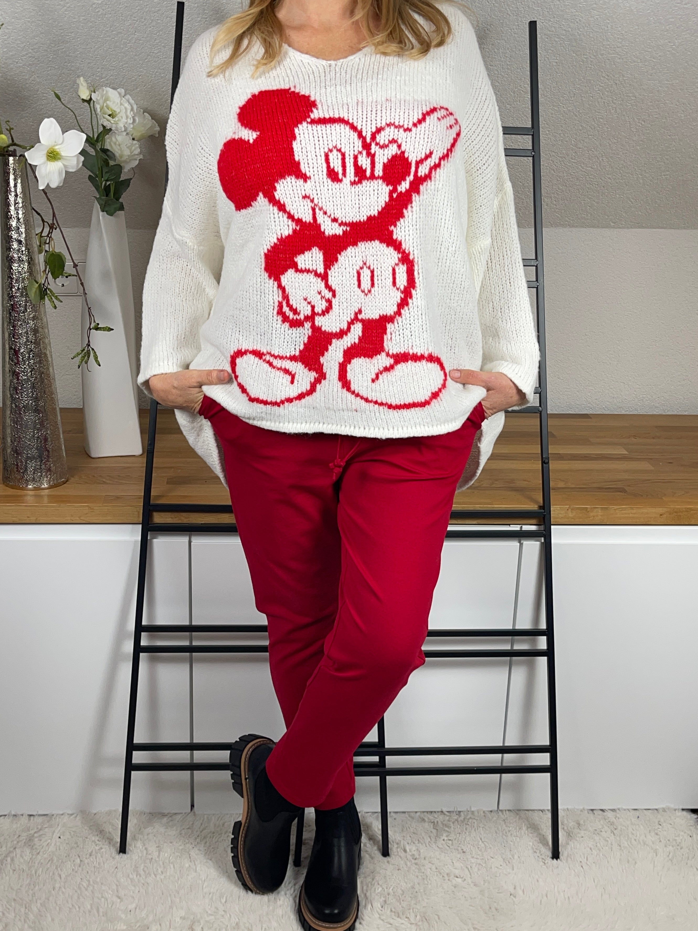 !!!!KEINE RETOURE MÖGLICH !!!!Damen -Pullover „Mickey Mouse“ Einheitsgrösse Gr. 38 - 48 in 2 Farben
