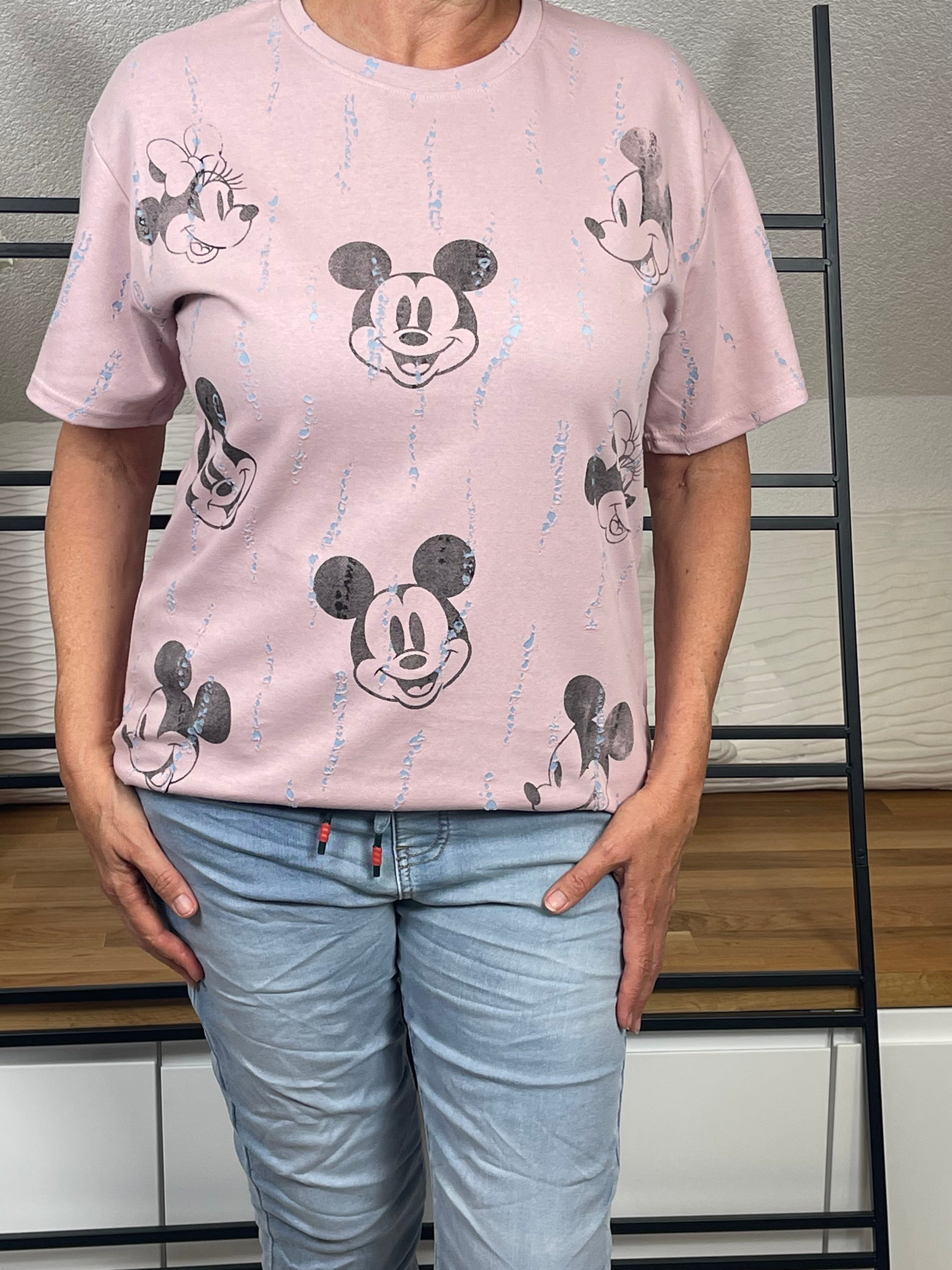 !!!!KEINE RETOURE MÖGLICH!!!!Damen - T - Shirt „Mickey“ Einheitsgrösse Gr. 38 - 42 in 2 Farben