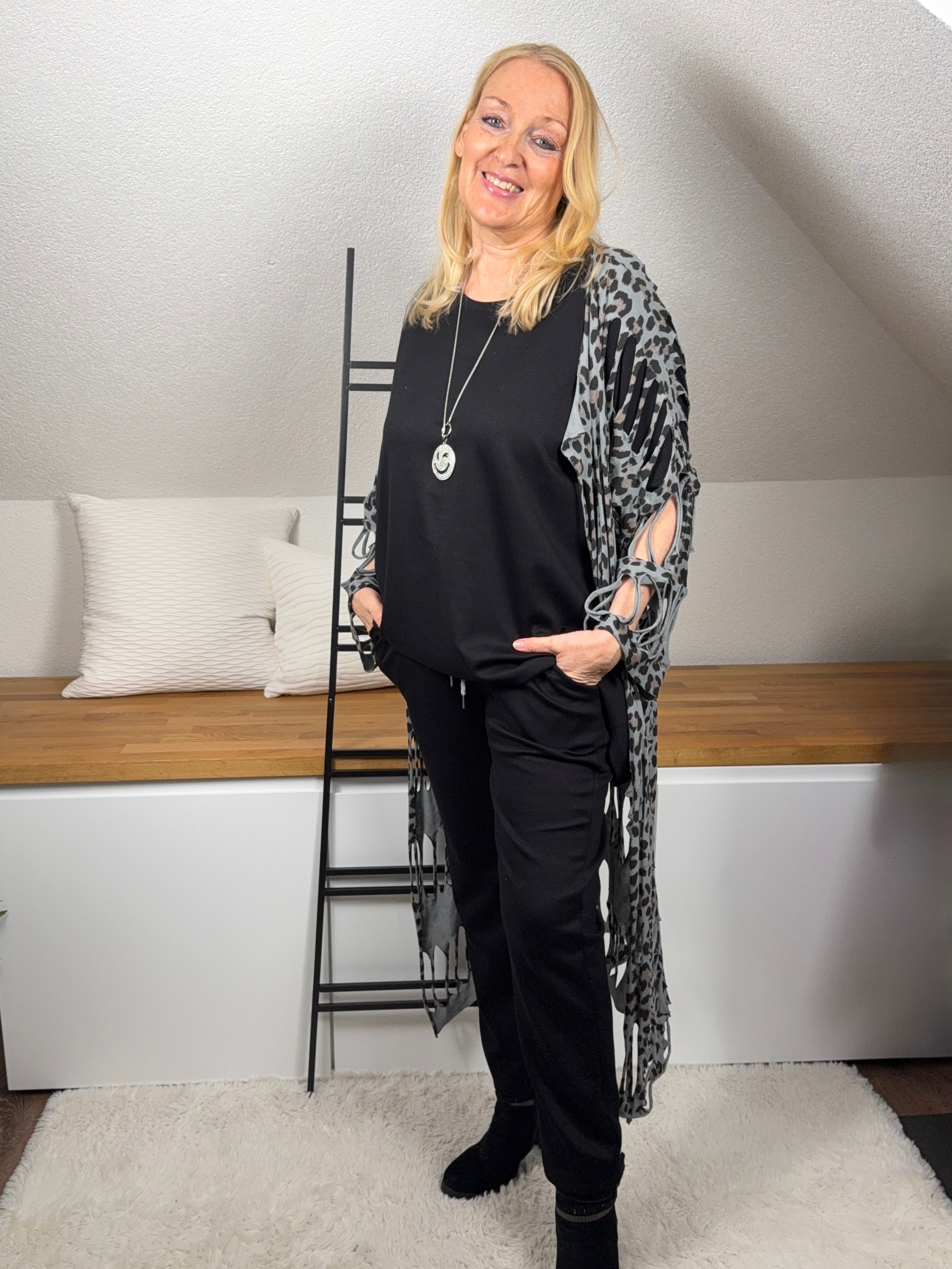 Damen - Mantel „Animal Lochi“ Einheitsgrösse Gr. 36 - 46