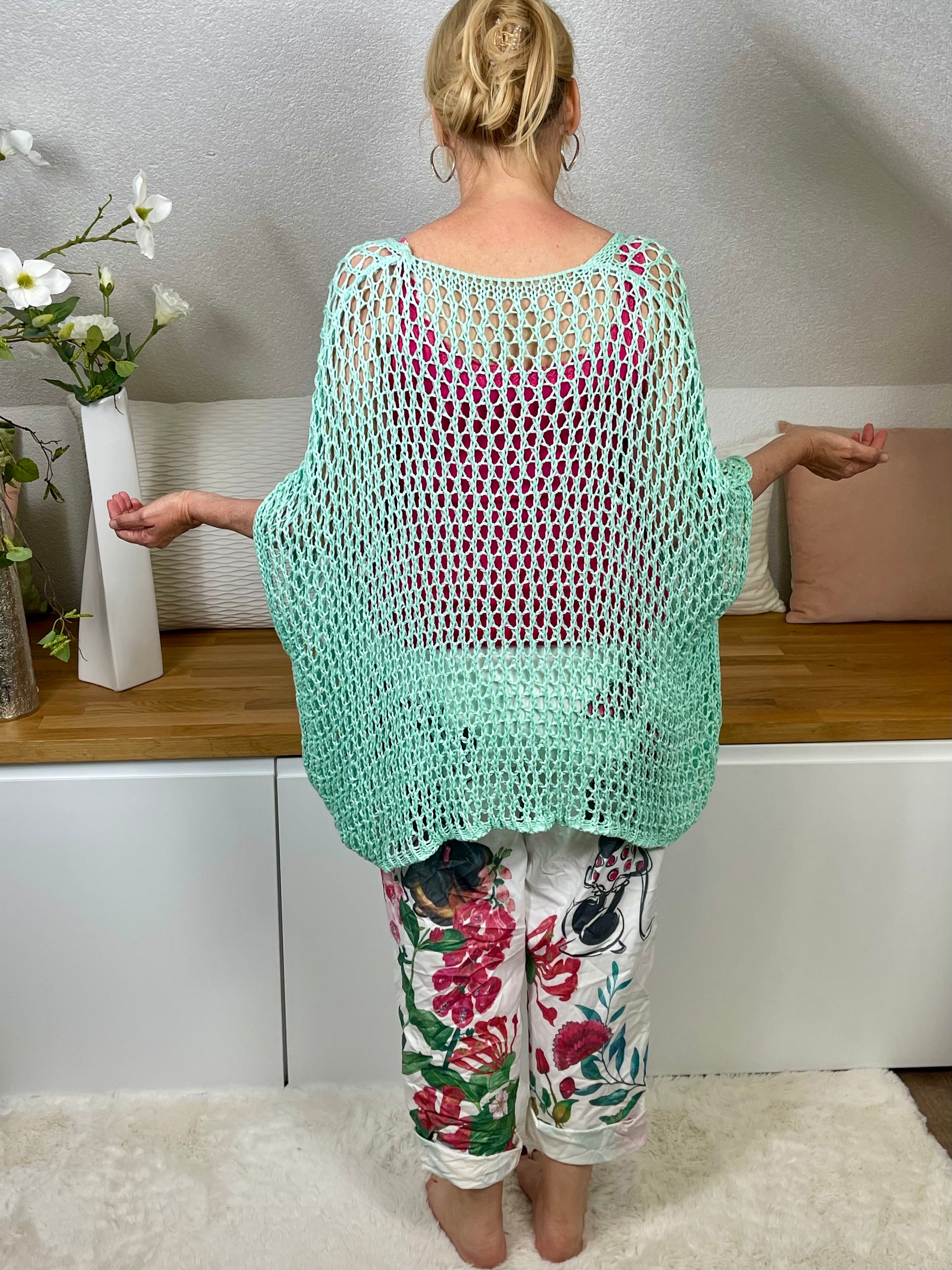 !!!!KEINE RETOURE MÖGLICH!!!! Damen - Poncho - Pullover „Lochi Maxi“ Einheitsgrösse Gr. 38 - 48
