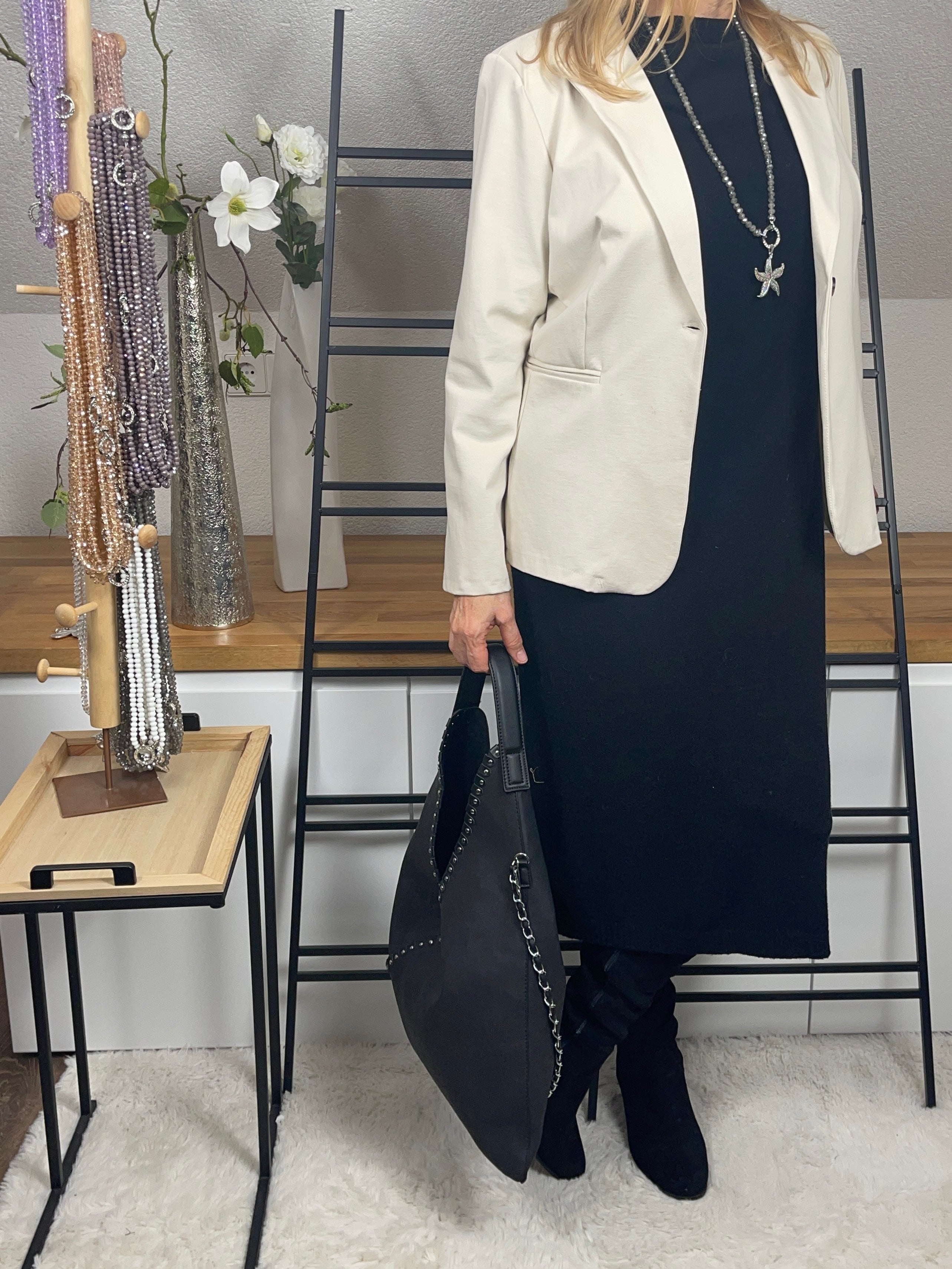 Elegantes Damen- Strick - Kleid Einheitsgröße Gr. 38 - 42 in 4 Farben