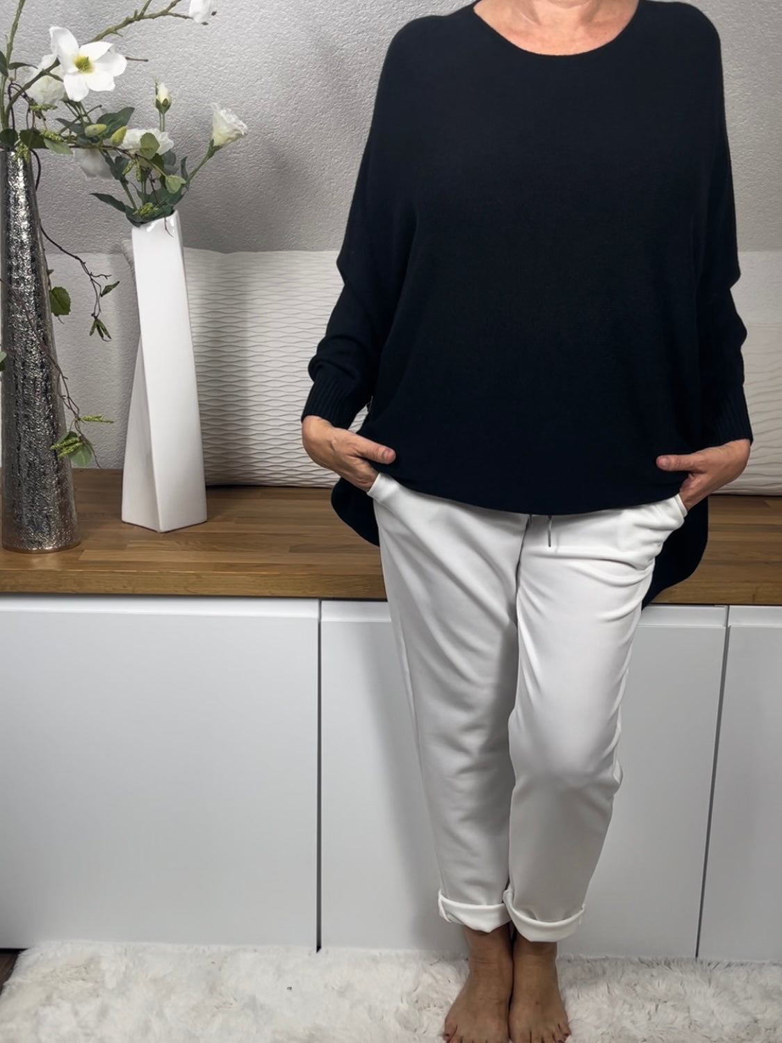 Damen - Pullover „Fluffi“ Einheitsgrösse Gr. 38 - 48 in 12 Farben