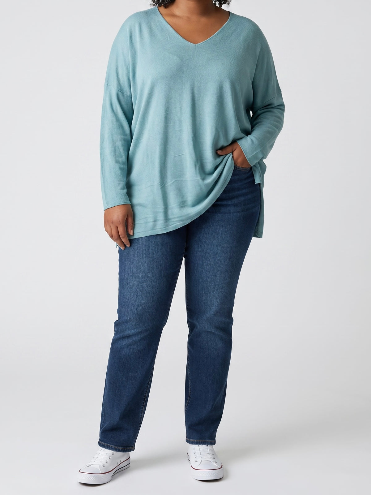 Filigraner V - Feinstrick - Pullover in vielen Farben