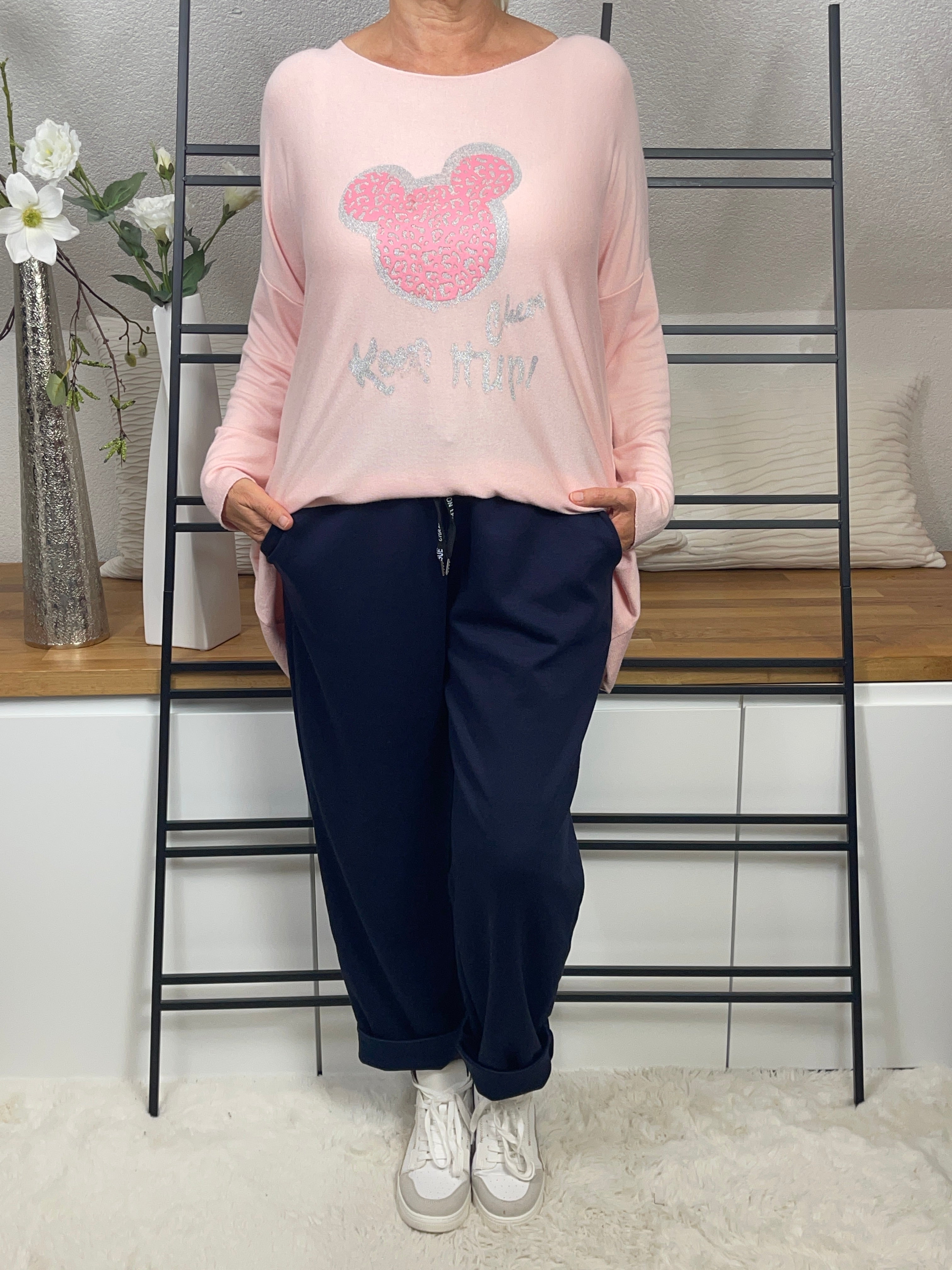 Damen Jogpant „Fluffi“ Einheitsgrösse Gr. 42 - 50 in 4 Farben