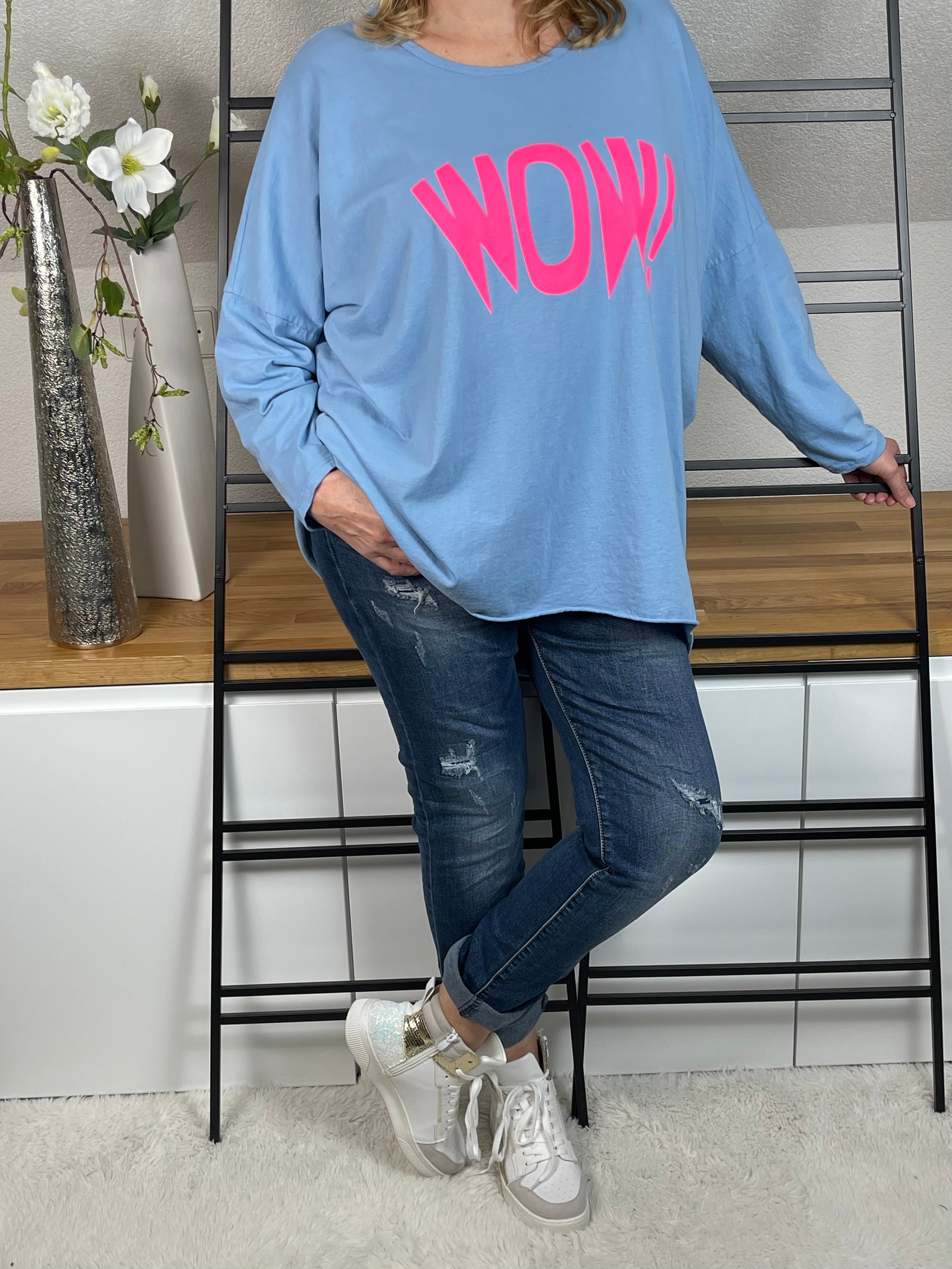 !!!!KEINE RETOURE MÖGLICH!!!! 
Maxi - Shirt „WOW“ Einheitsgrösse Gr. 38 - 48