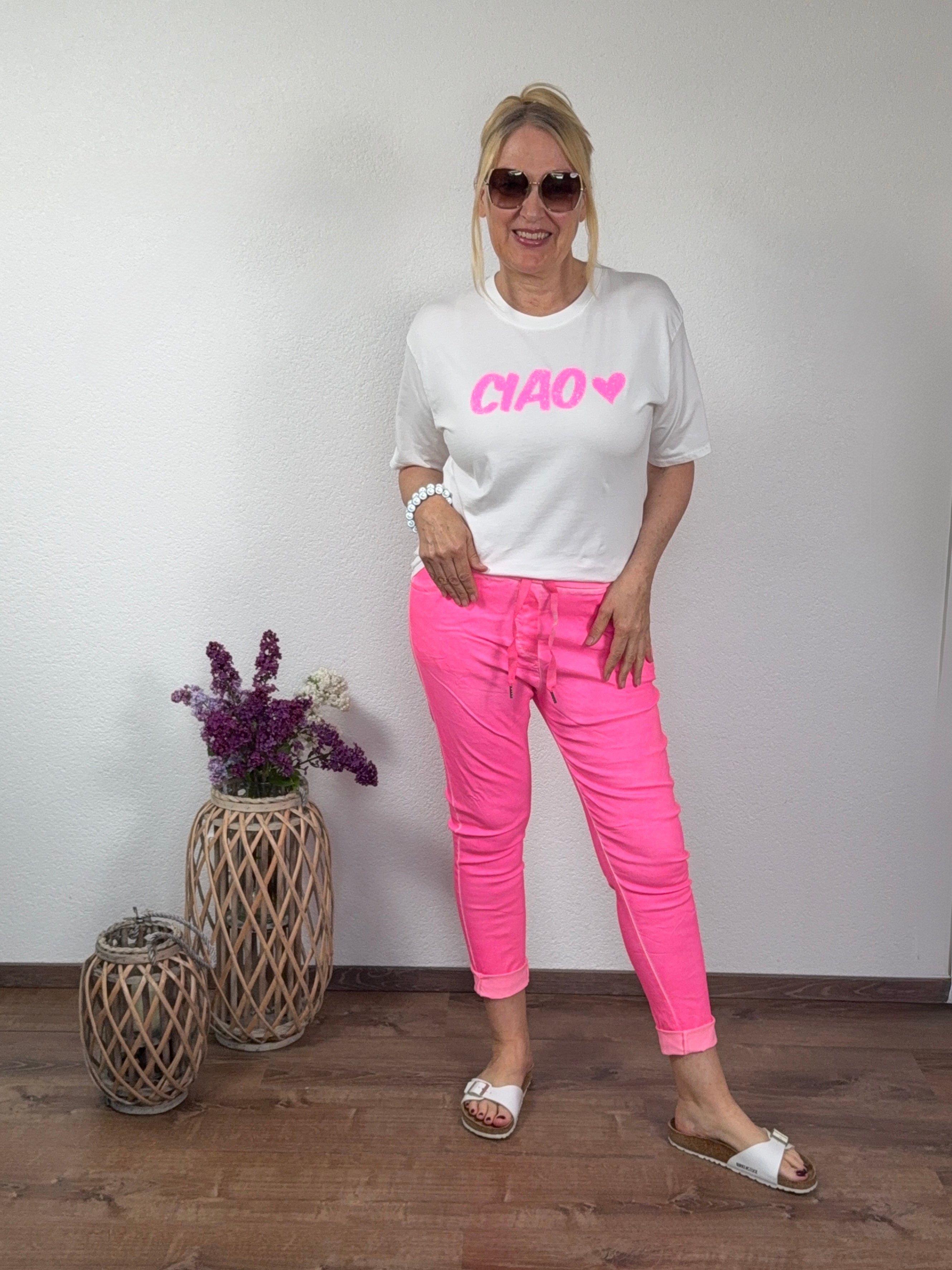 T - Shirt „Ciao“ Einheitsgröße Gr. 38 - 42 in 3 Farben