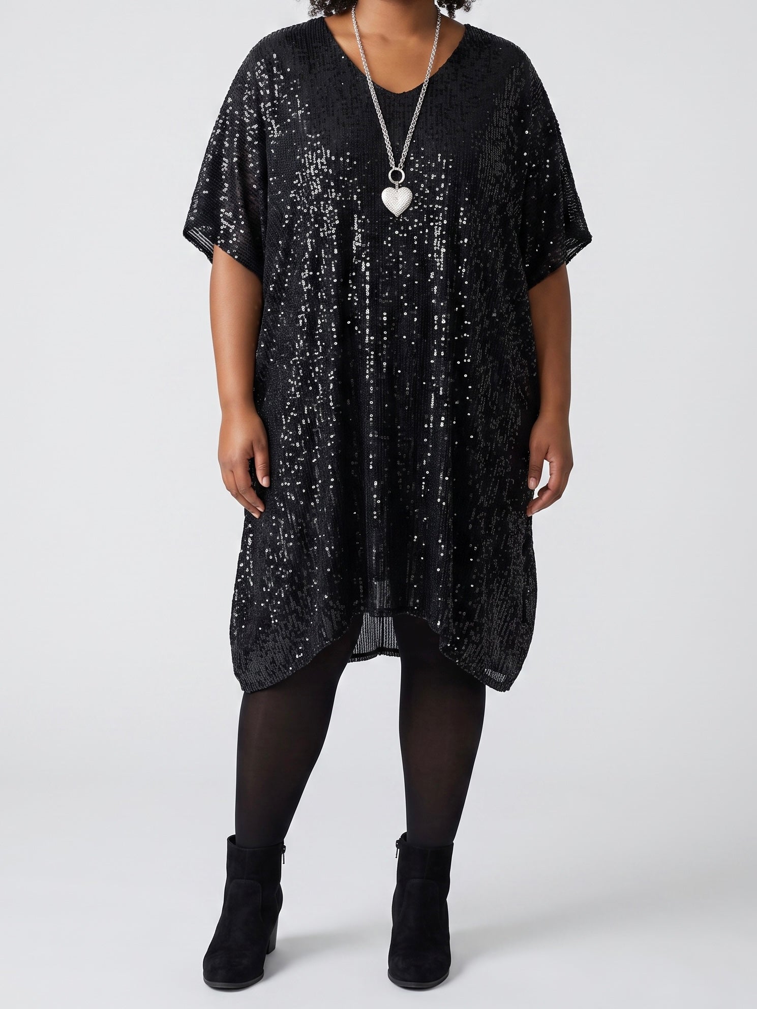 Elegantes Paillettenkleid in schwarz