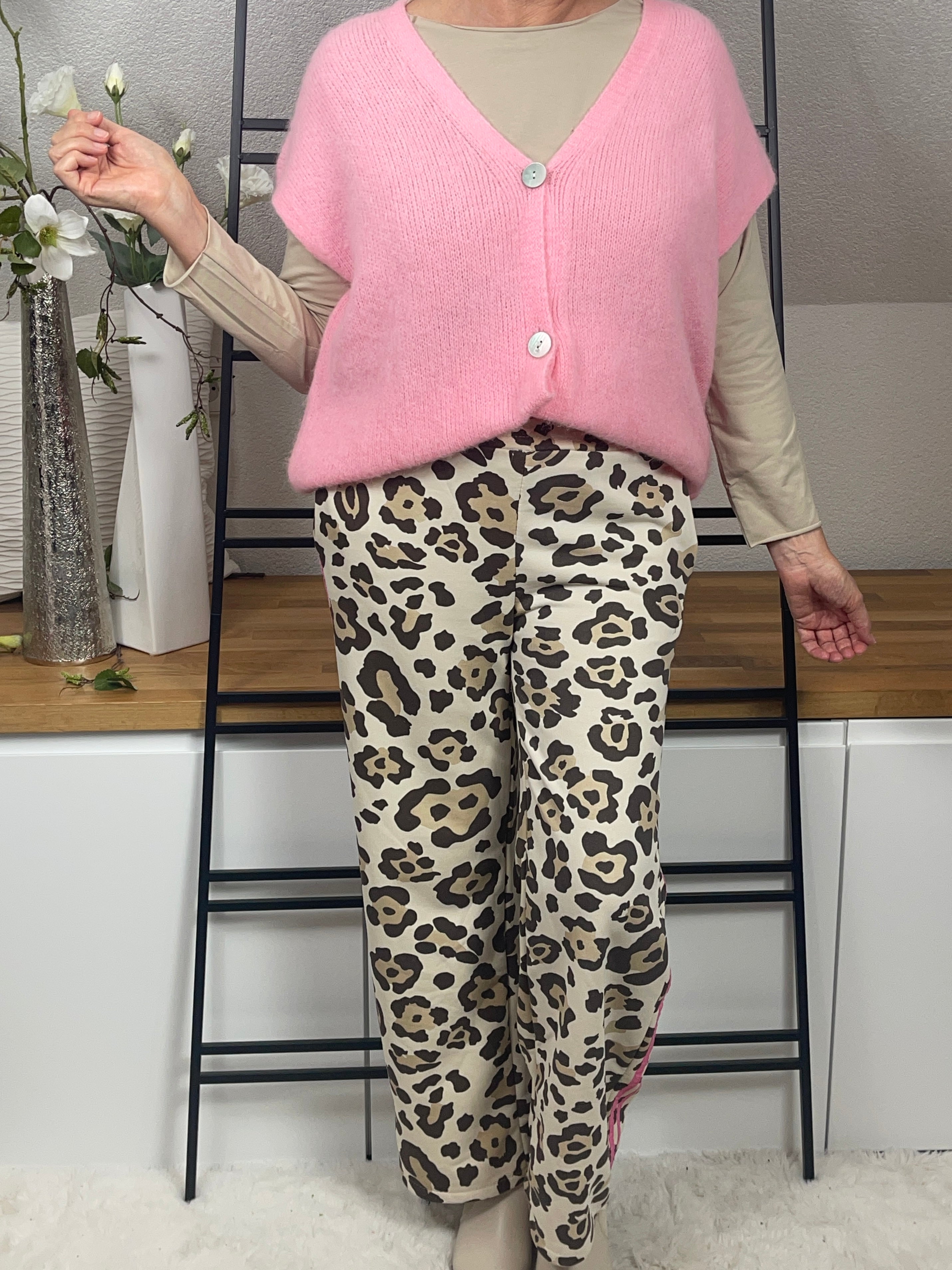 Damen Strickweste ärmellos mit „Babyalpaca“ Einheitsgrösse Gr. 36 - 44 in 3 Farben