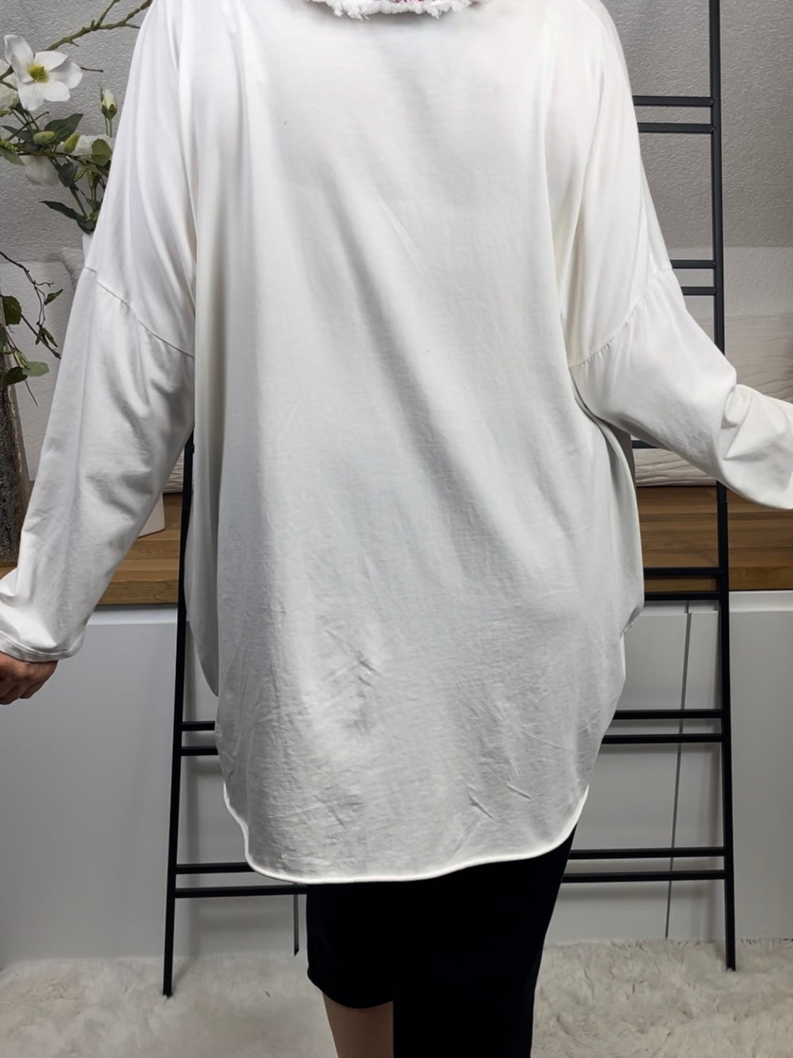 Damen Shirt „Skull“ Einheitsgrösse Gr. 42 - 46 in creme