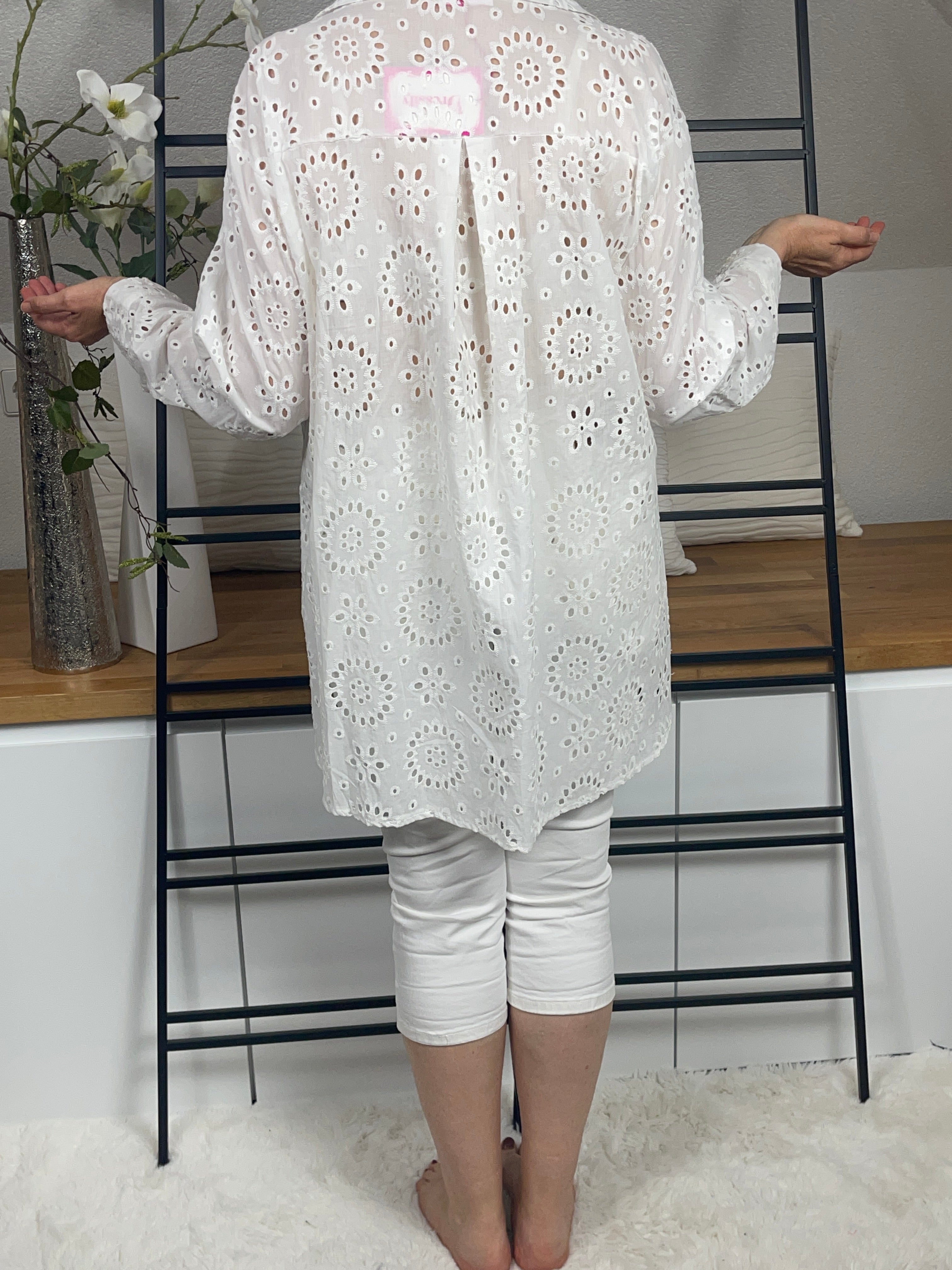 Damen - Bluse „Boho“ mit Stickerei Einheitsgröße Gr. 38 - 44