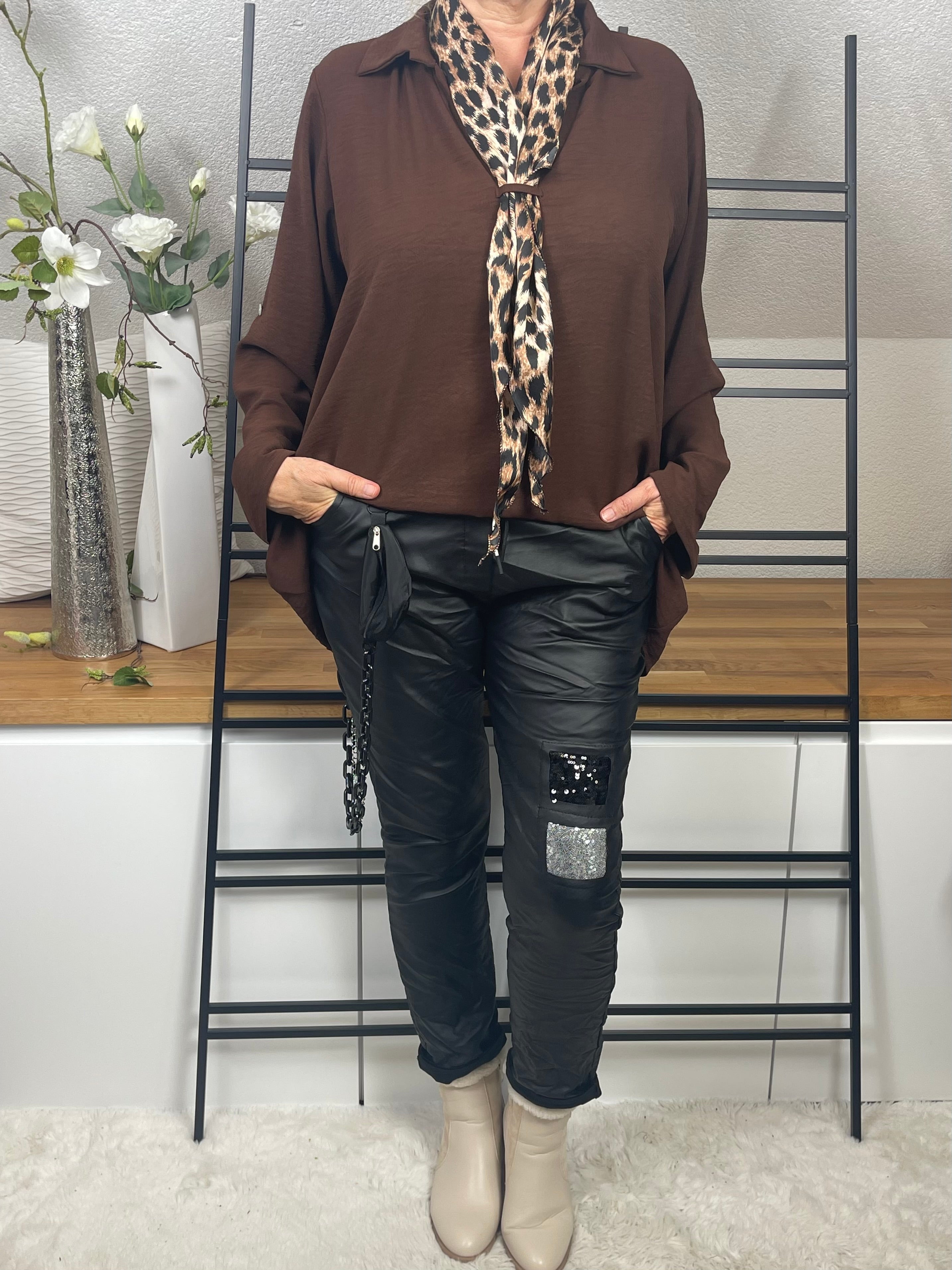 Damen Jogpant „Lovely“ Kunstleder Gr. 38 - 42 in 6 Farben