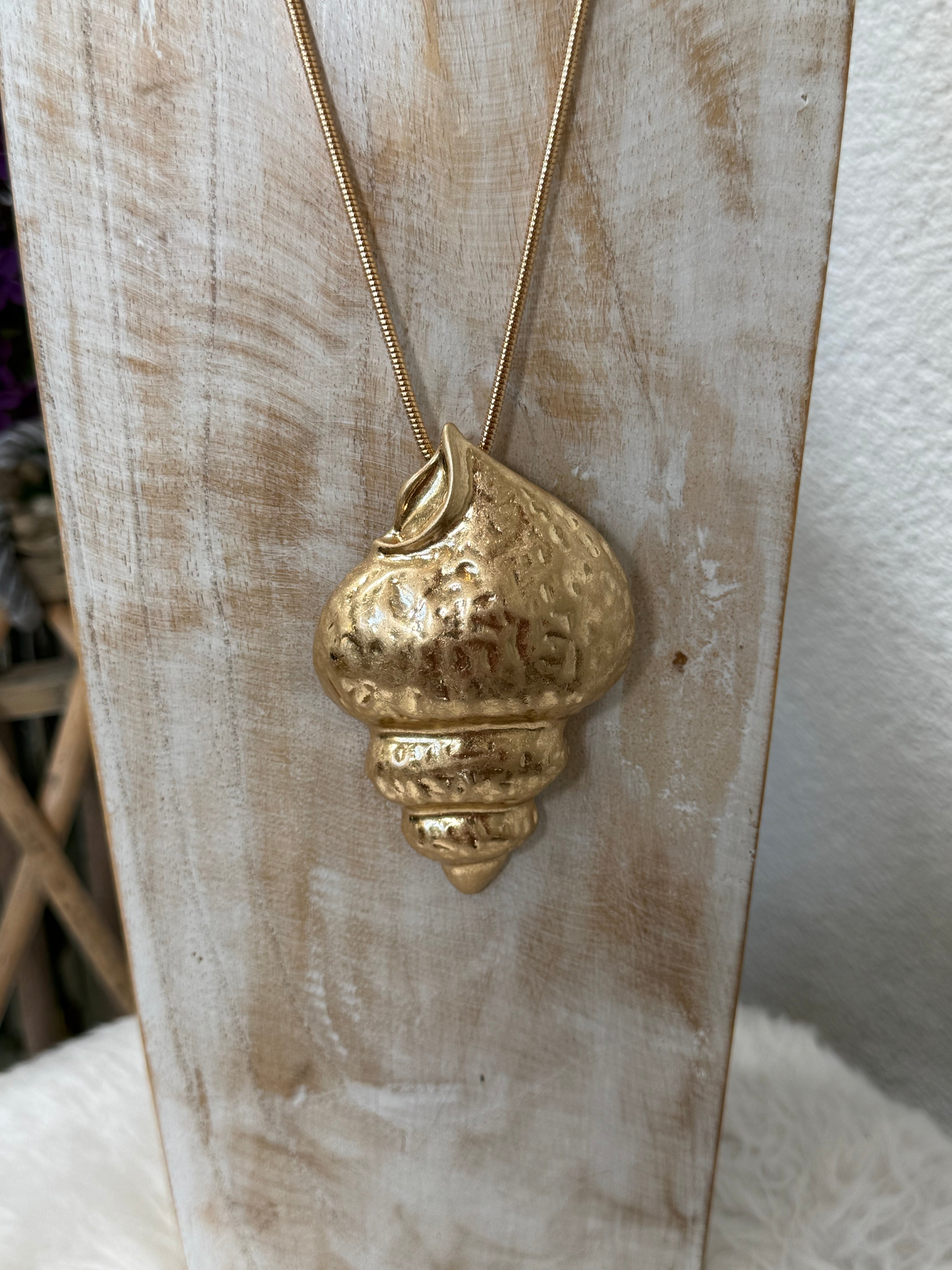 Lange maritime Kette „Muschel“ in 2 Farben