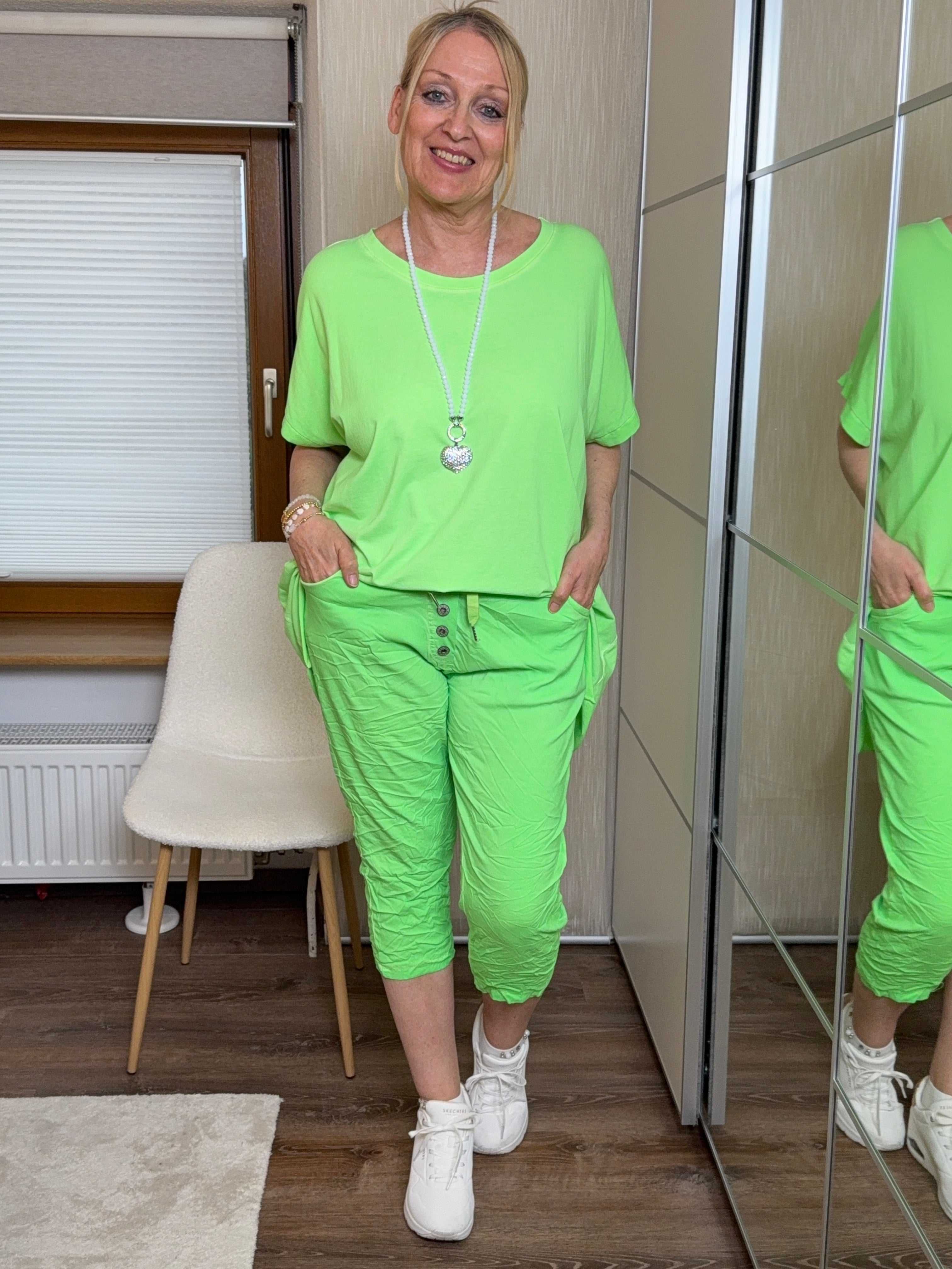 T - Shirt „Neon“ Einheitsgröße Gr. 42 - 48 in neongrün