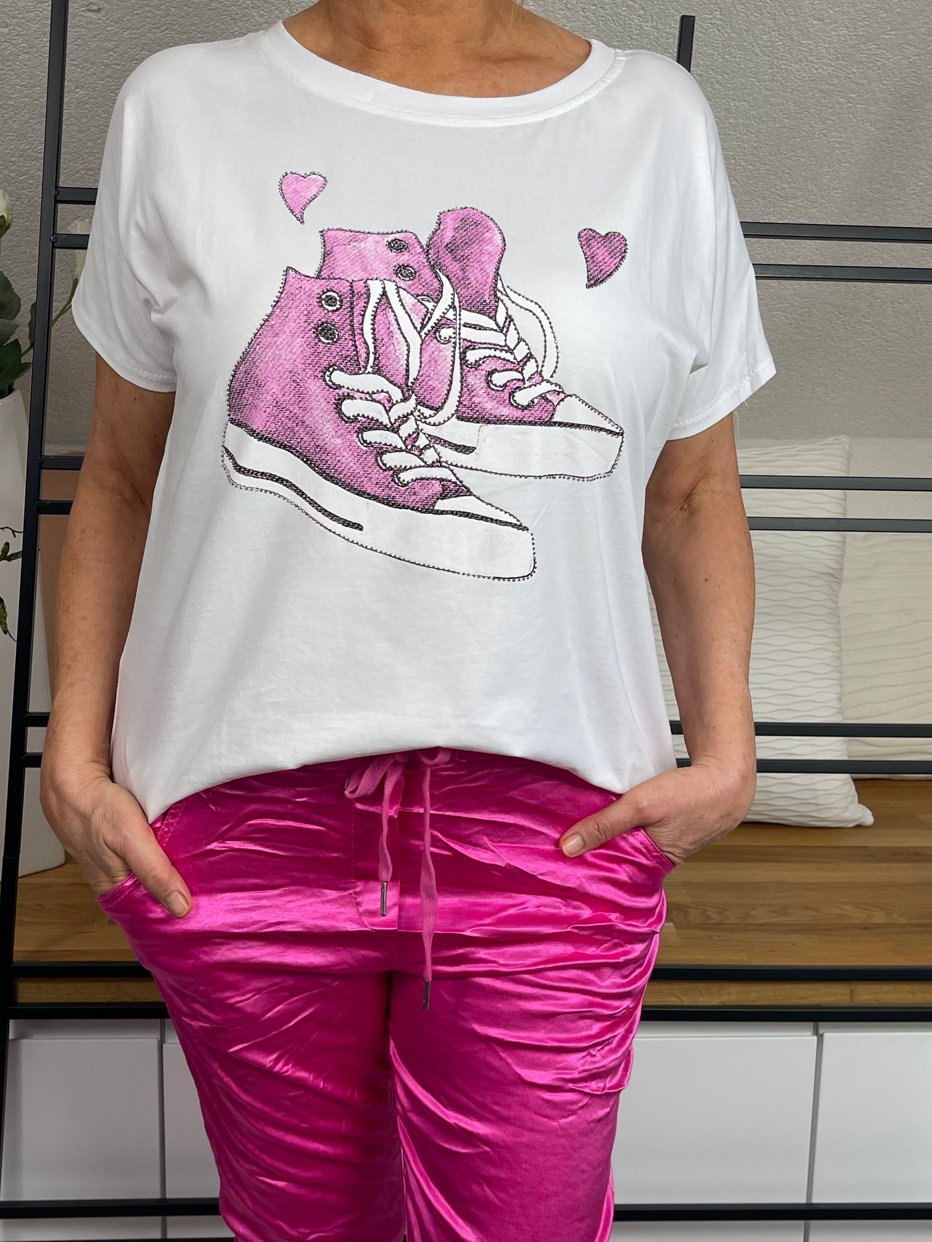 !!!!KEINE RETOURE MÖGLICH!!!! T - Shirt „Sneaker“ Einheitsgrösse Gr. 38 - 42/44 in 3 Farben