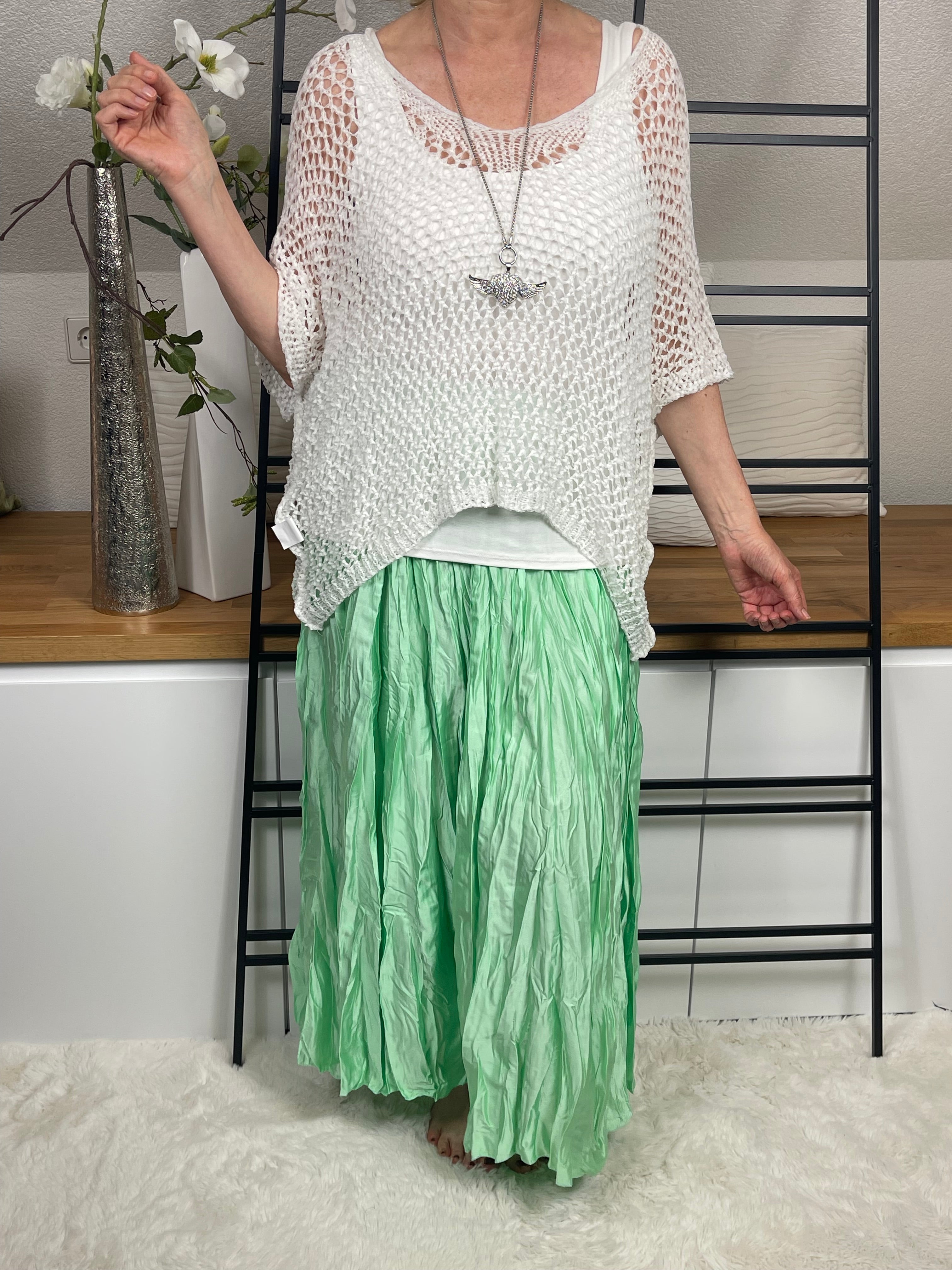 !!!!KEINE RETOURE MÖGLICH!!!! Damen „Crinkle“ Rock Einheitsgrösse Gr. 36 - 40 in 3 Farben