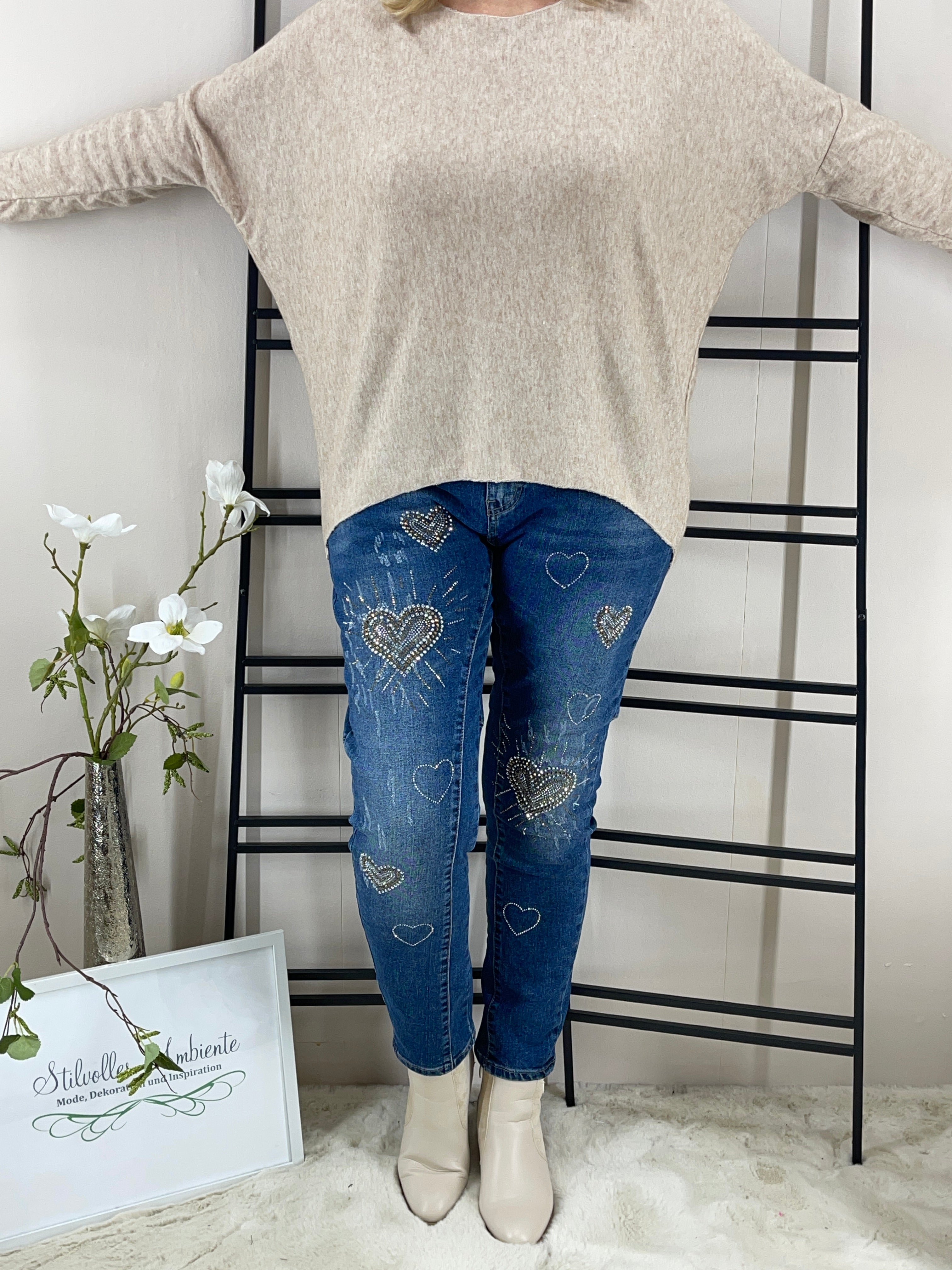 !!!!KEINE RETOURE MÖGLICH!!!! 
Pullover „Feinstrick - Basic“ Einheitsgrösse Gr. 36 - 44