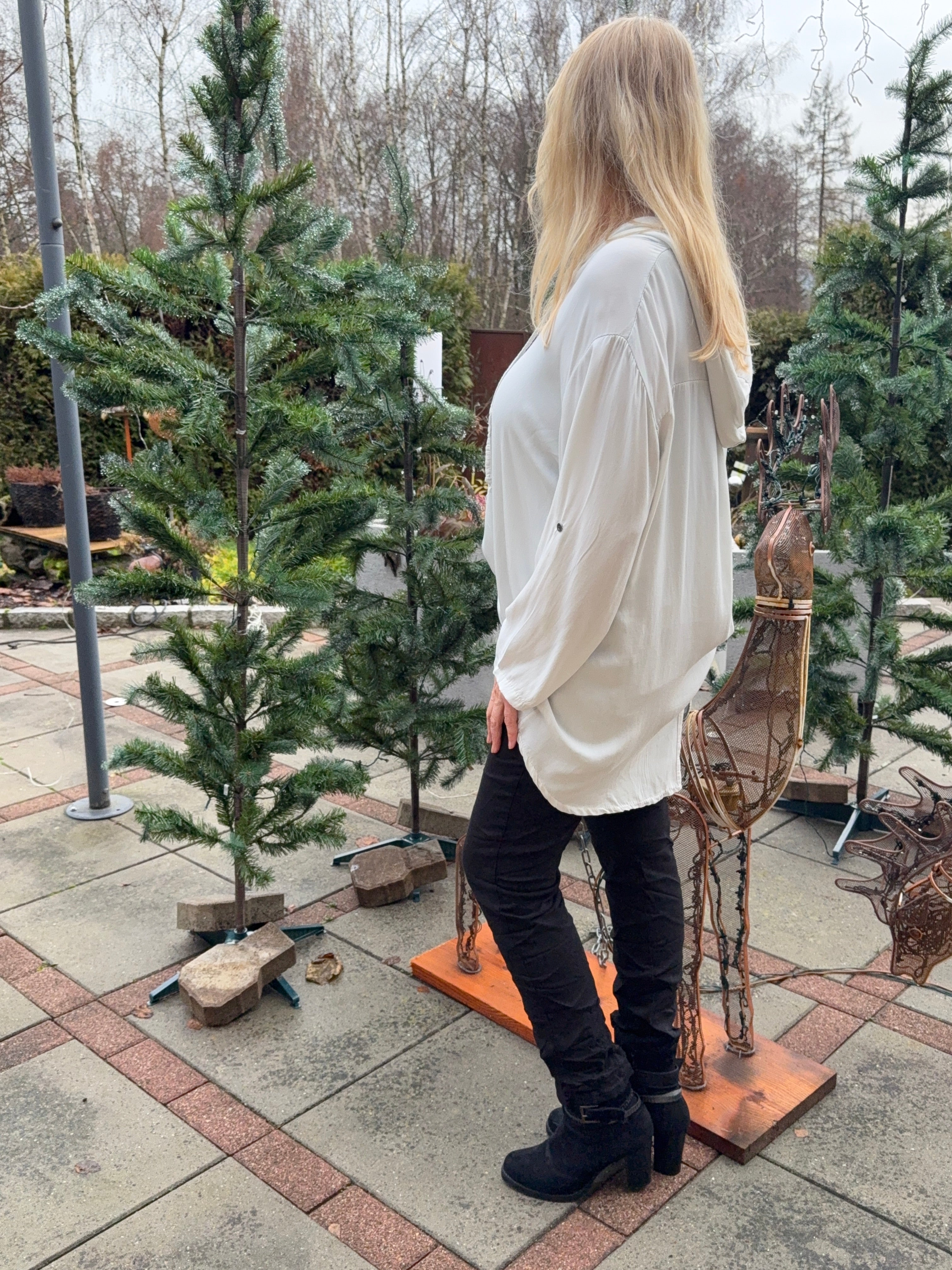 Damen - Kapuzenbluse Einheitsgrösse Gr. 36 - 42 in 5 Farben