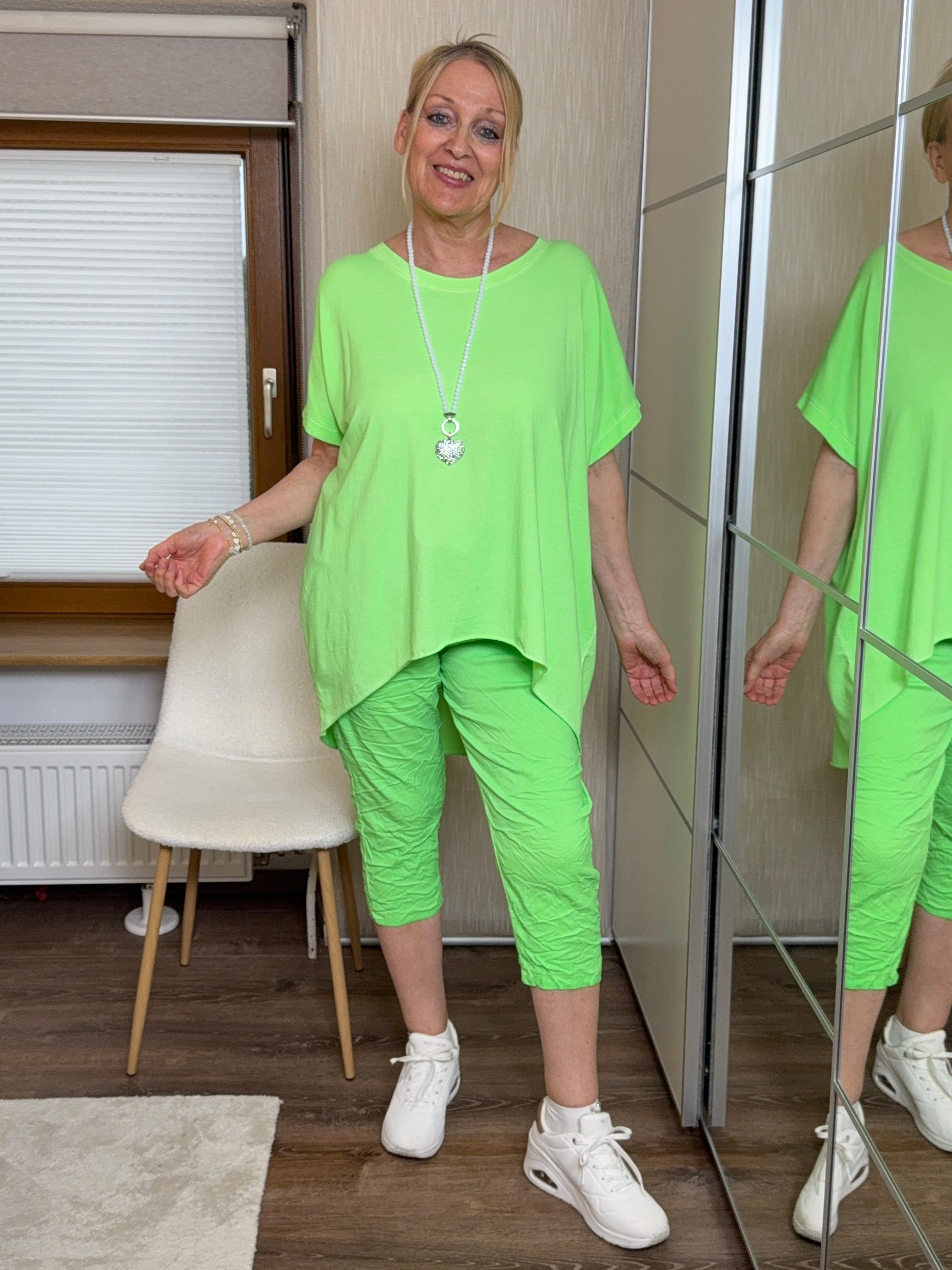 T - Shirt „Neon“ Einheitsgröße Gr. 42 - 48 in neongrün