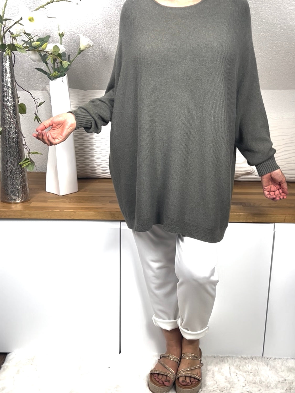 Damen - Pullover „Fluffi“ Einheitsgrösse Gr. 38 - 48 in 12 Farben