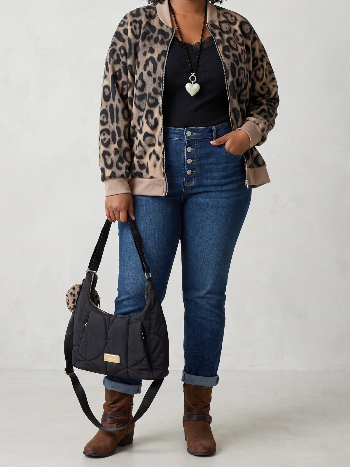 Sweat - Jacke „Animal Print“ in 2 Farben