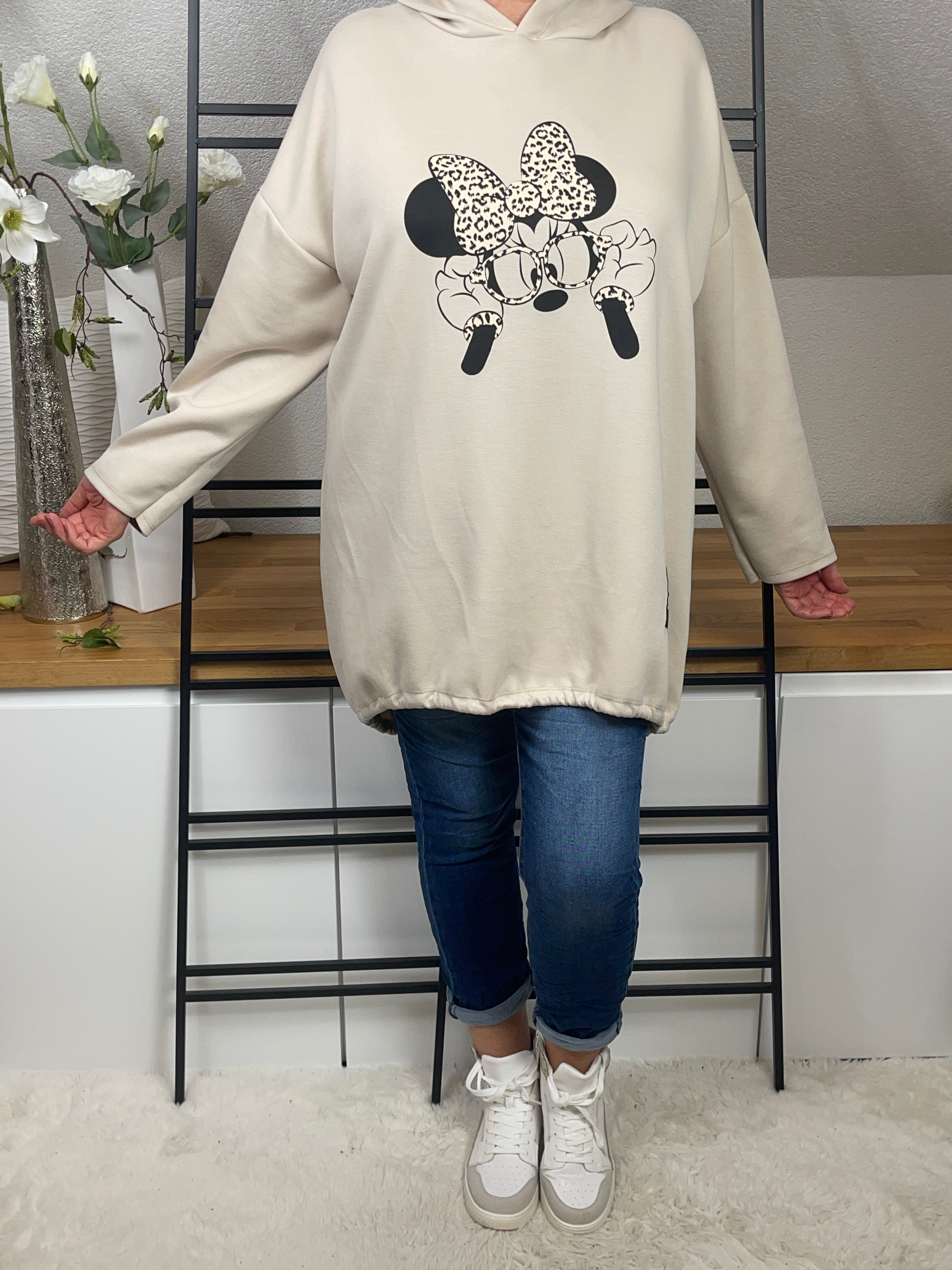 Damen - Fluffi - Hoodie „Minney“ Einheitsgrösse Gr. 40 - 48 in 5 Farben